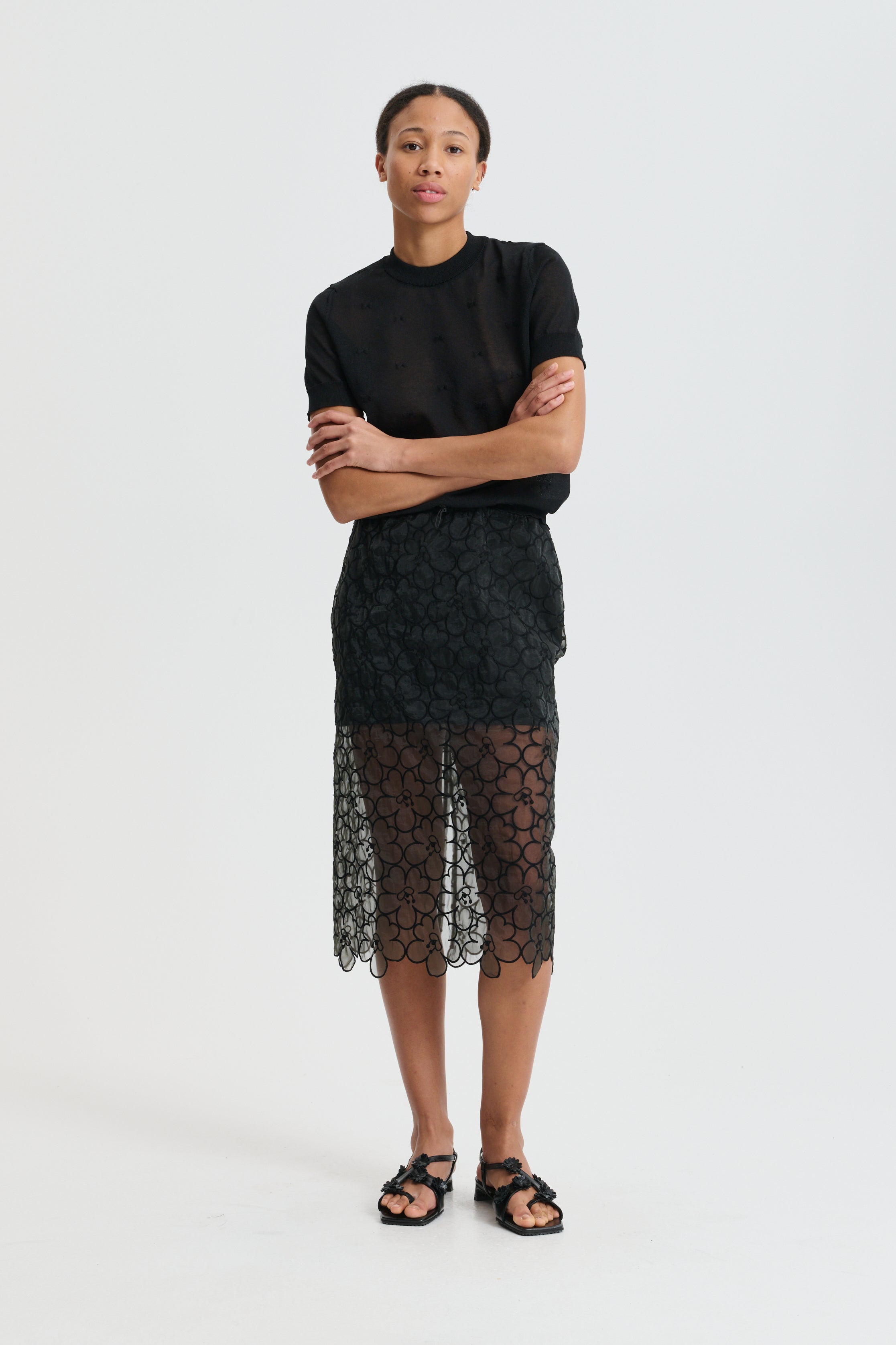 CBBRIA | SKIRT FELICIA EMBROIDERY BLACK