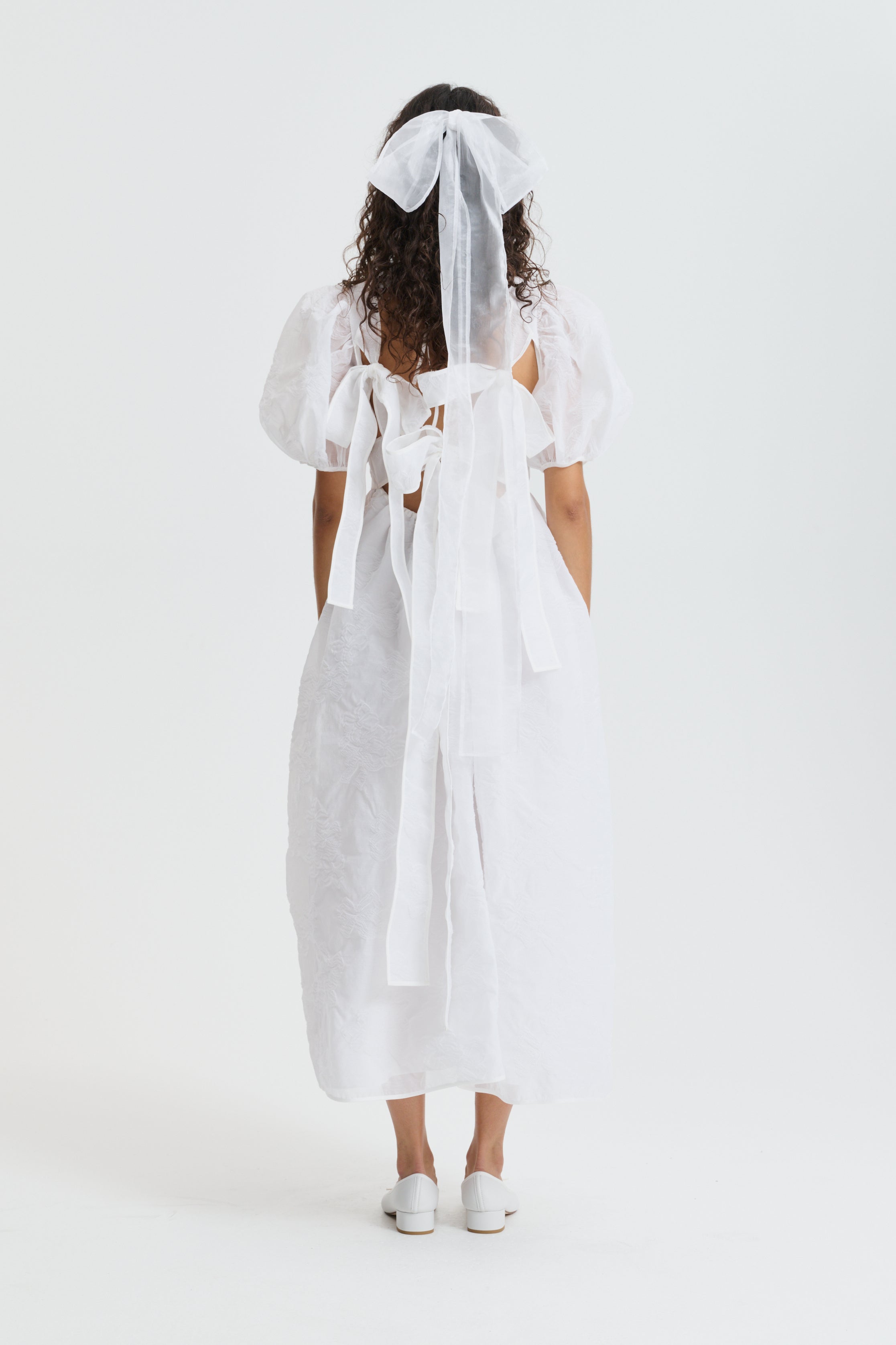 CBULANI | DRESS PAPILLON MATELASSÉ WHITE BRIDAL