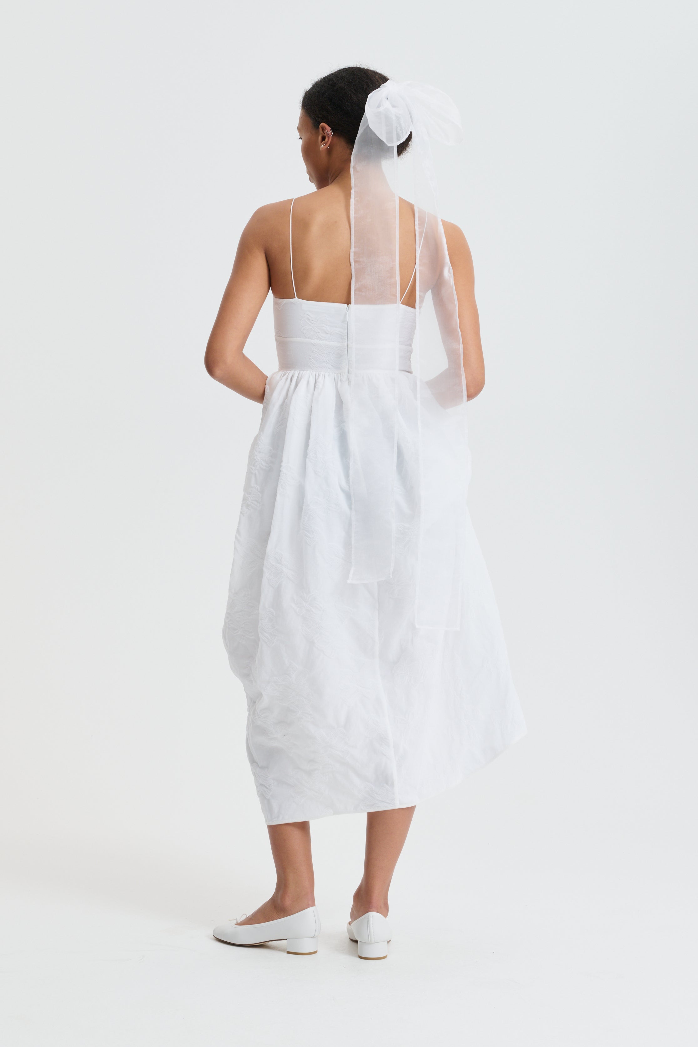 CBFEO | DRESS PAPILLON MATELASSÉ WHITE BRIDAL