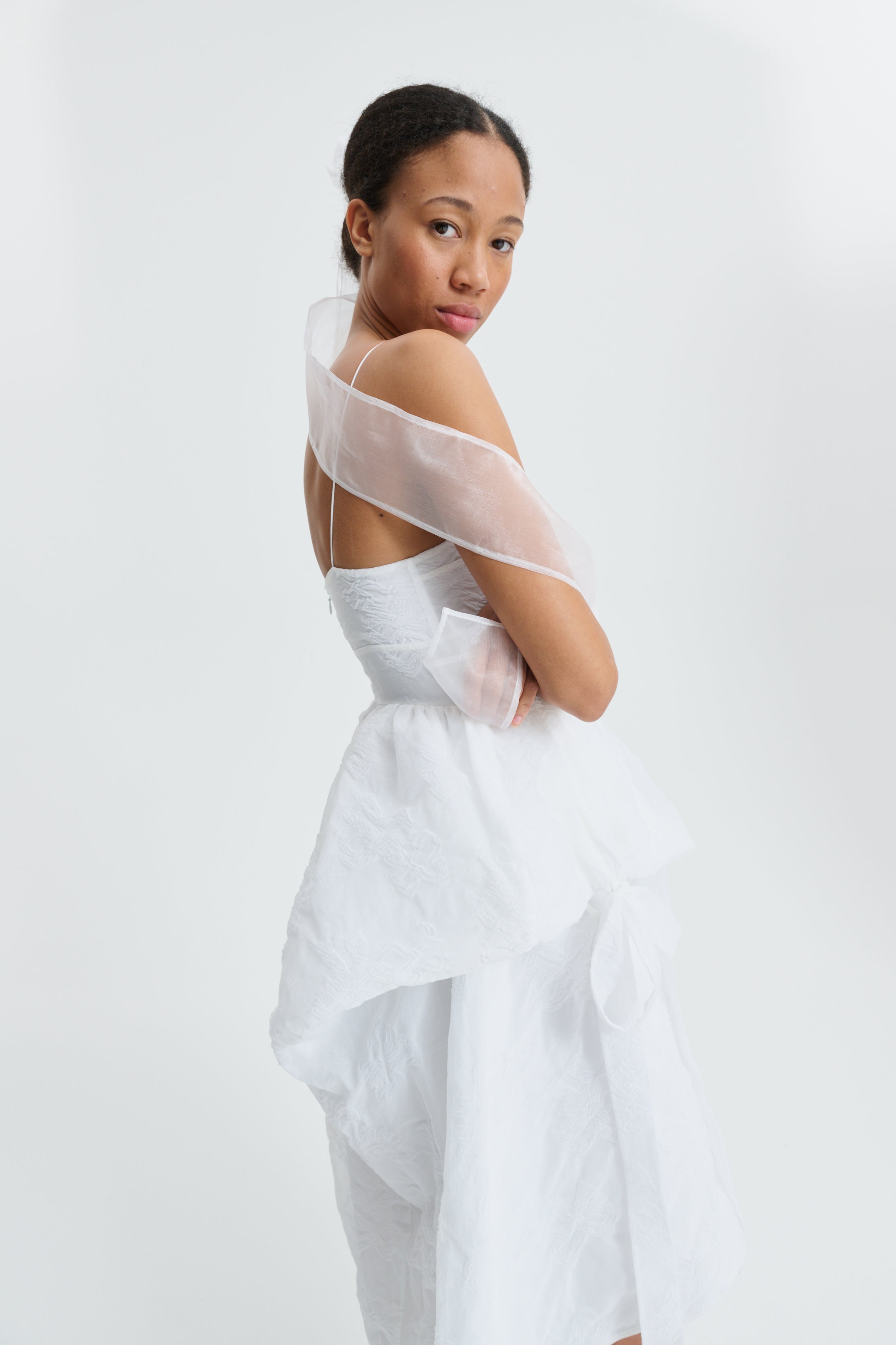 CBFEO | DRESS PAPILLON MATELASSÉ WHITE BRIDAL