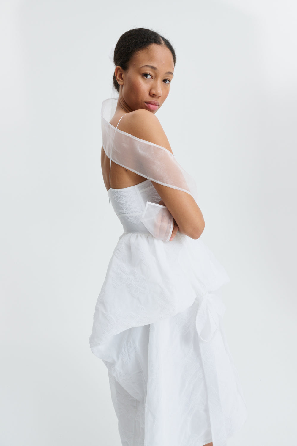 CBFEO | DRESS PAPILLON MATELASSÉ WHITE BRIDAL