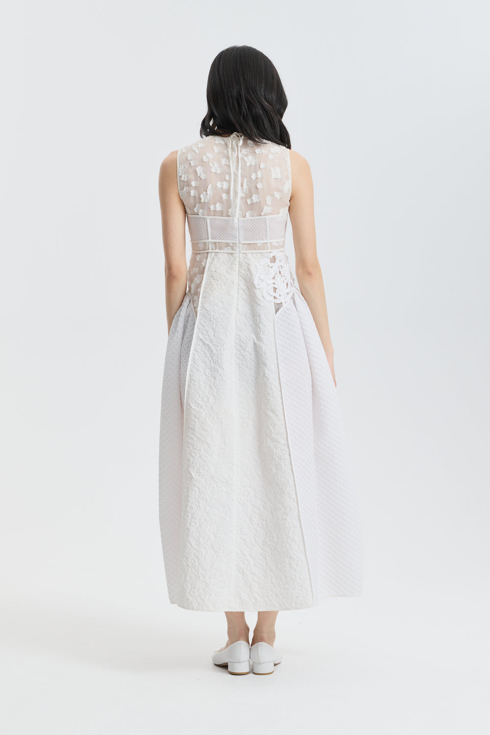 LIA | GOWN PLETHORA PATCHWORK WHITE/ECRU BRIDAL