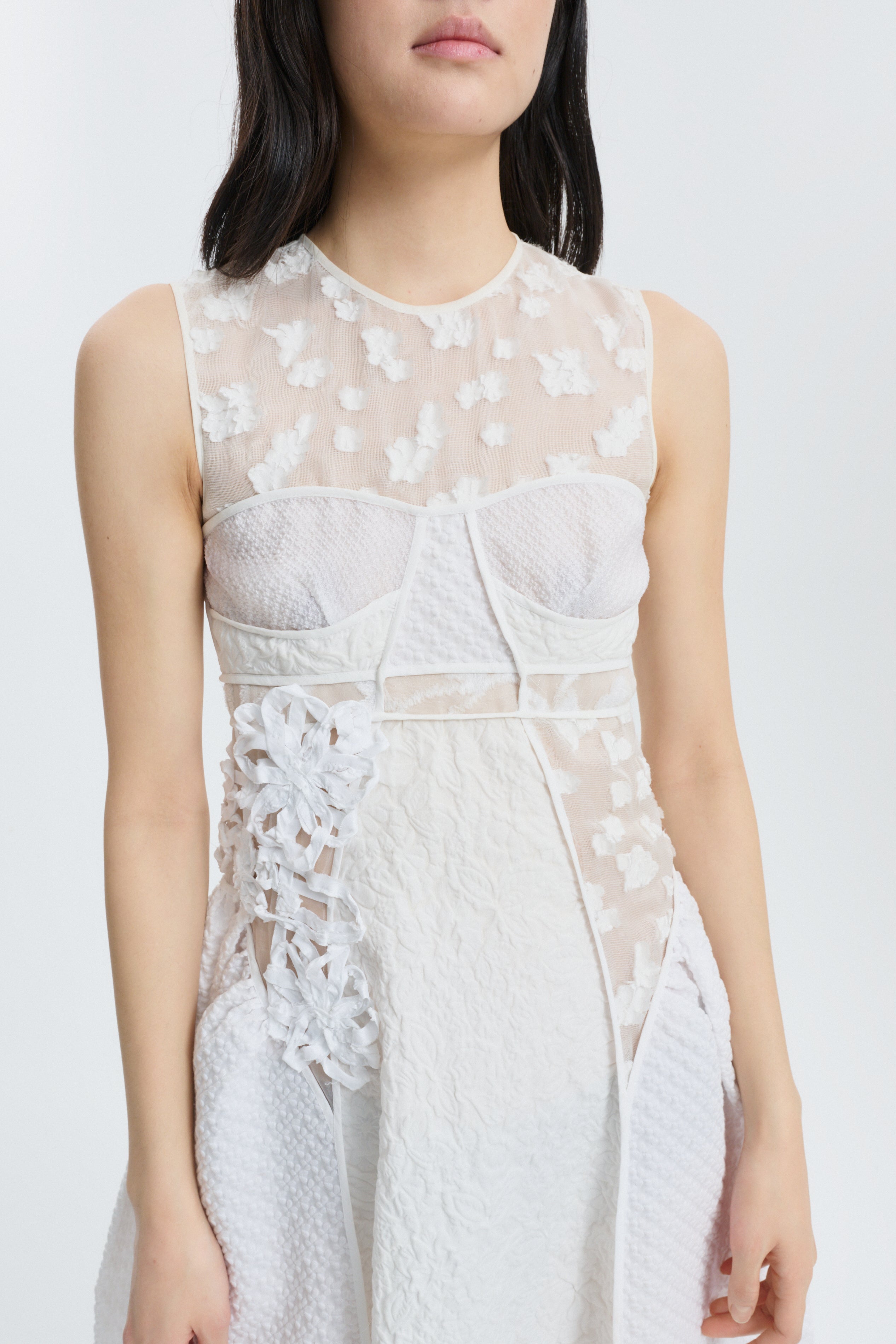 LIA | GOWN PLETHORA PATCHWORK WHITE/ECRU BRIDAL