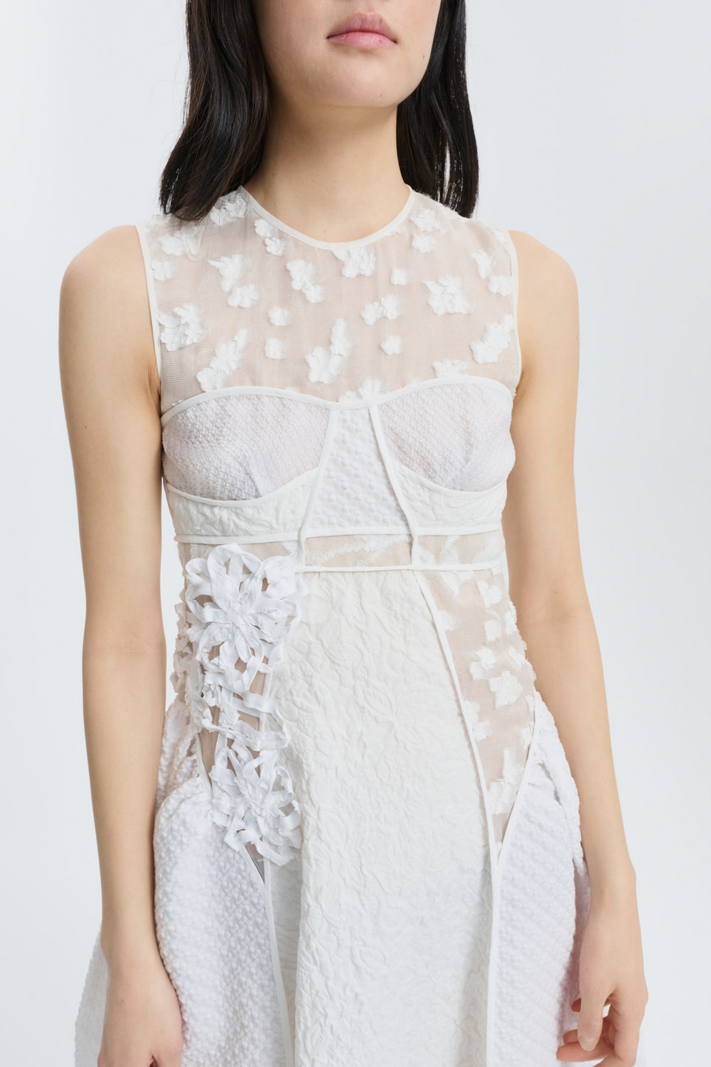 LIA | GOWN PLETHORA PATCHWORK WHITE/ECRU BRIDAL