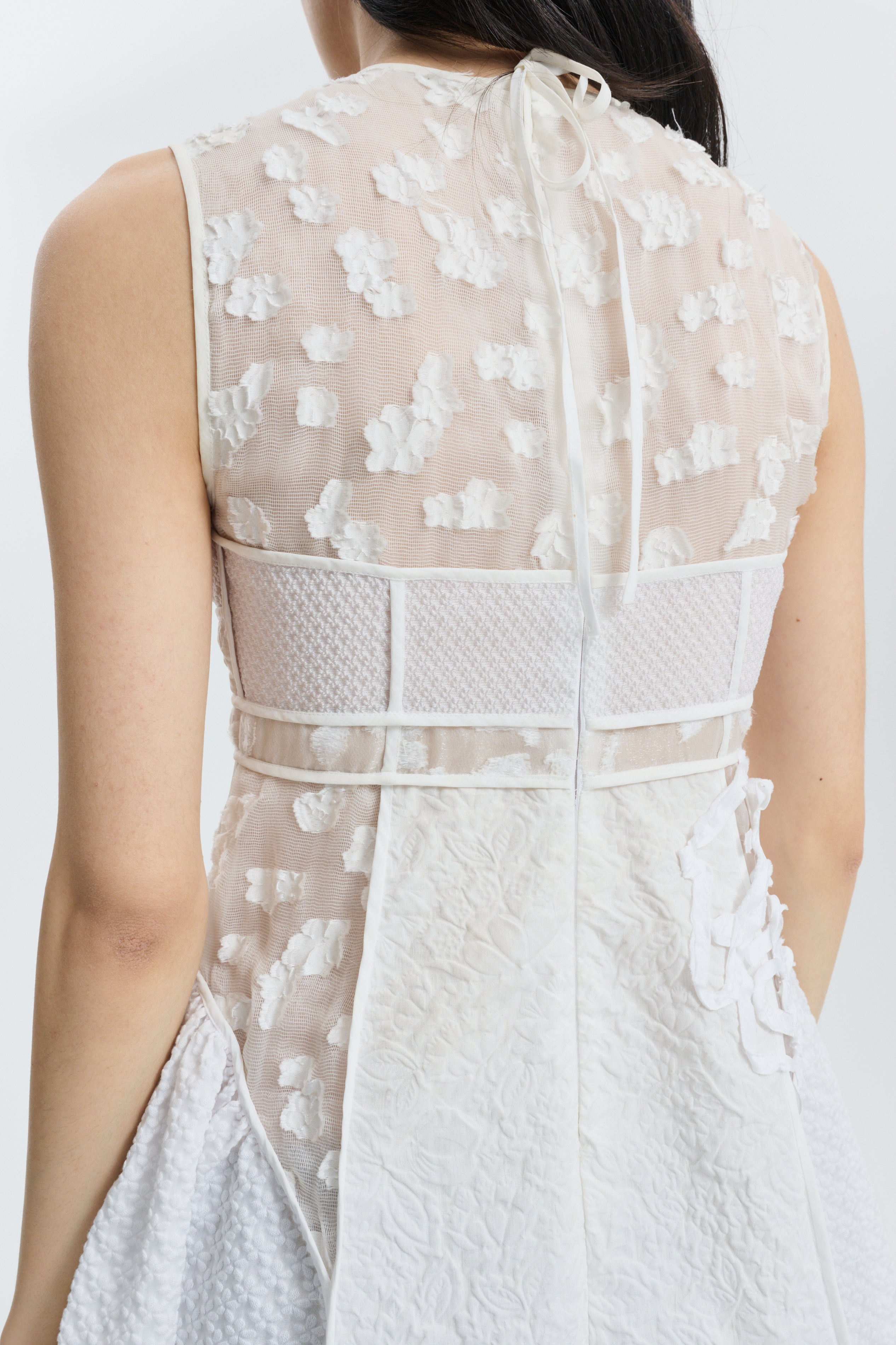 LIA | GOWN PLETHORA PATCHWORK WHITE/ECRU BRIDAL