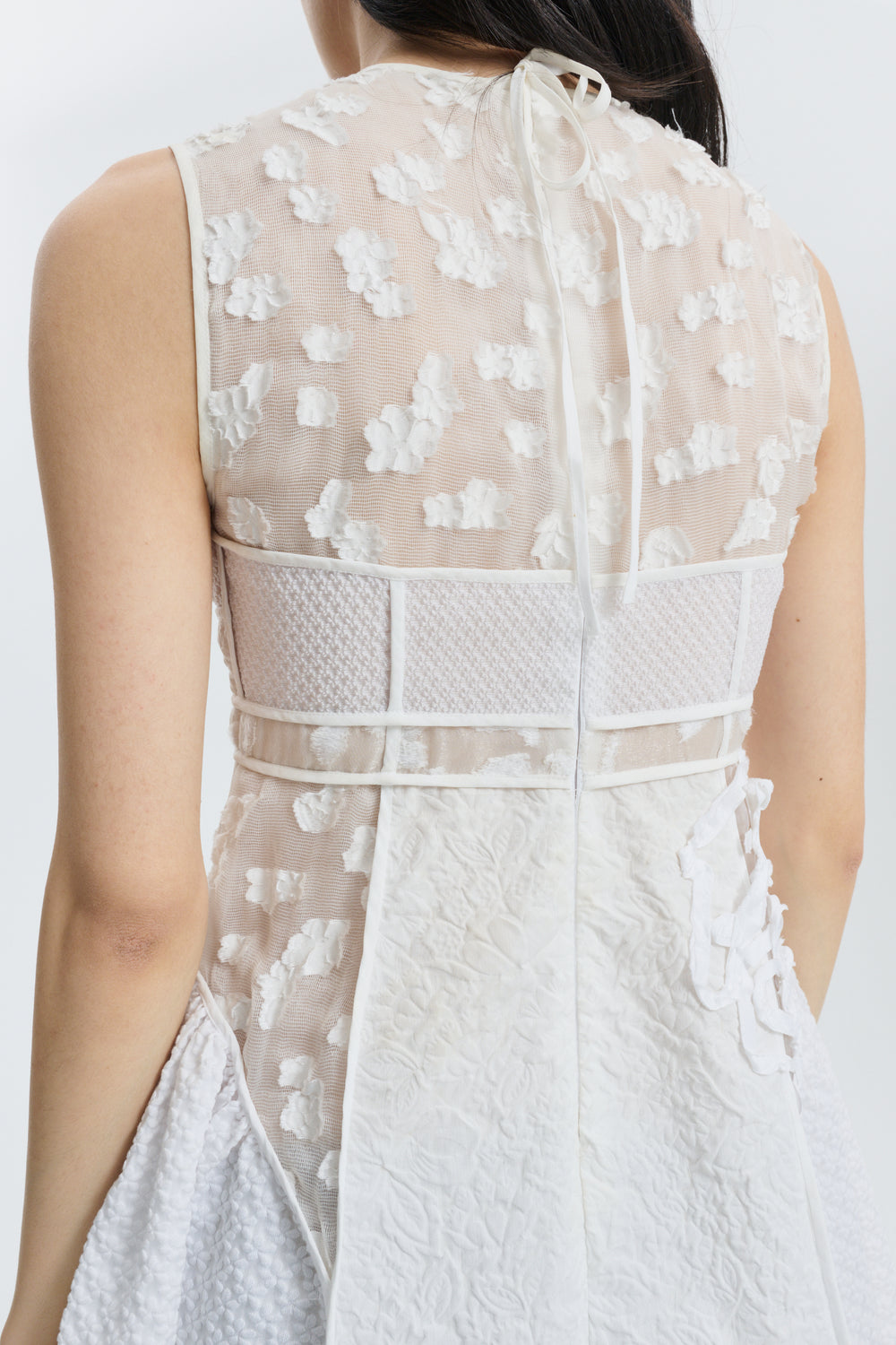 LIA | GOWN PLETHORA PATCHWORK WHITE/ECRU BRIDAL