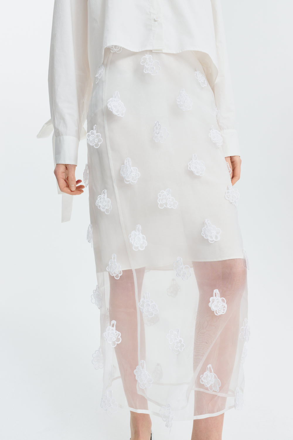 APRIL | SKIRT KIRI EMBROIDERY WHITE