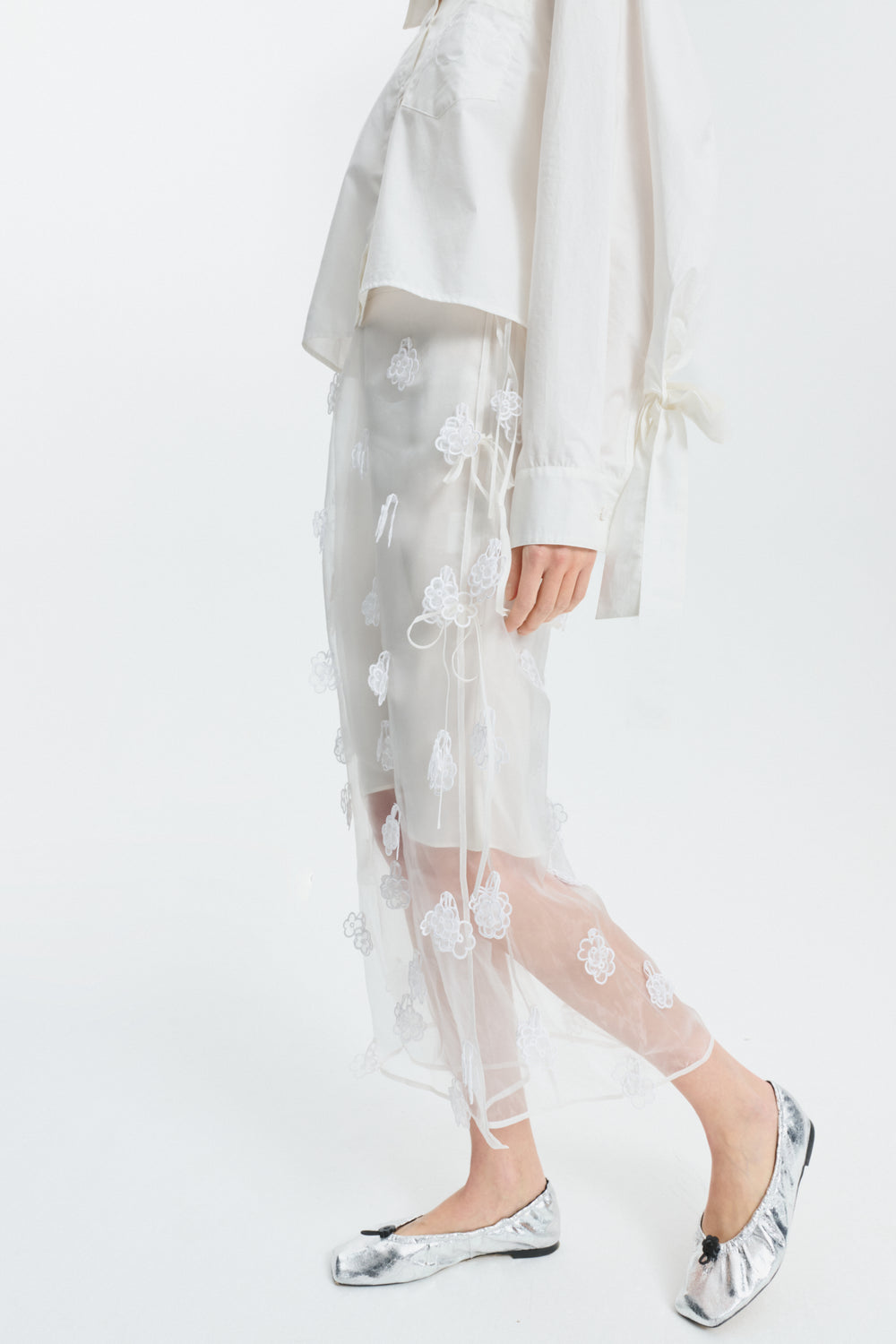 APRIL | SKIRT KIRI EMBROIDERY WHITE