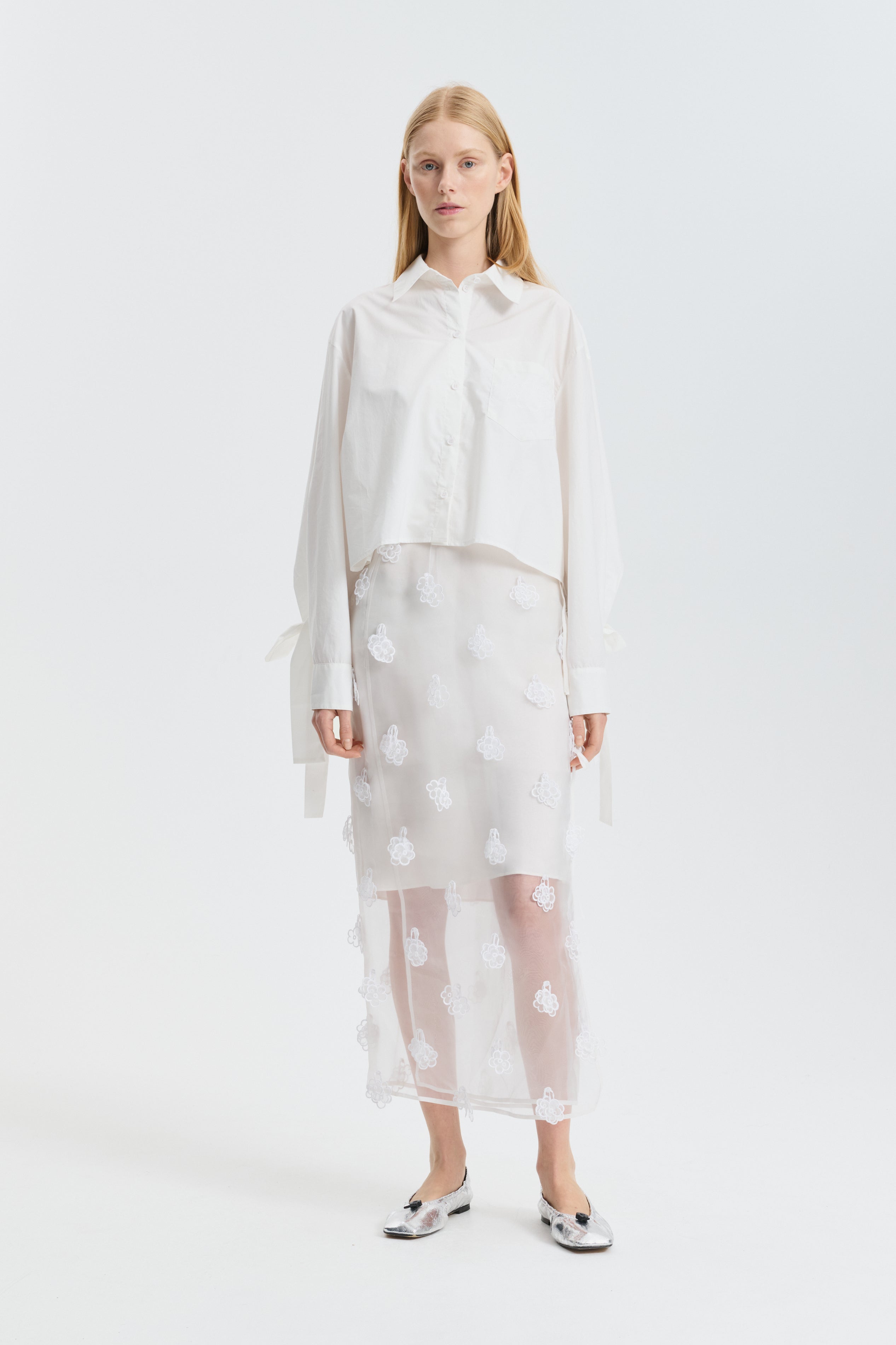 APRIL | SKIRT KIRI EMBROIDERY WHITE