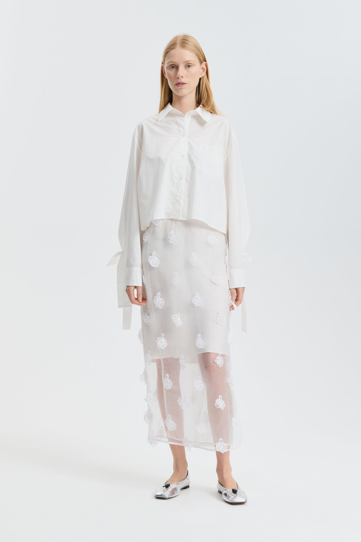 APRIL | SKIRT KIRI EMBROIDERY WHITE