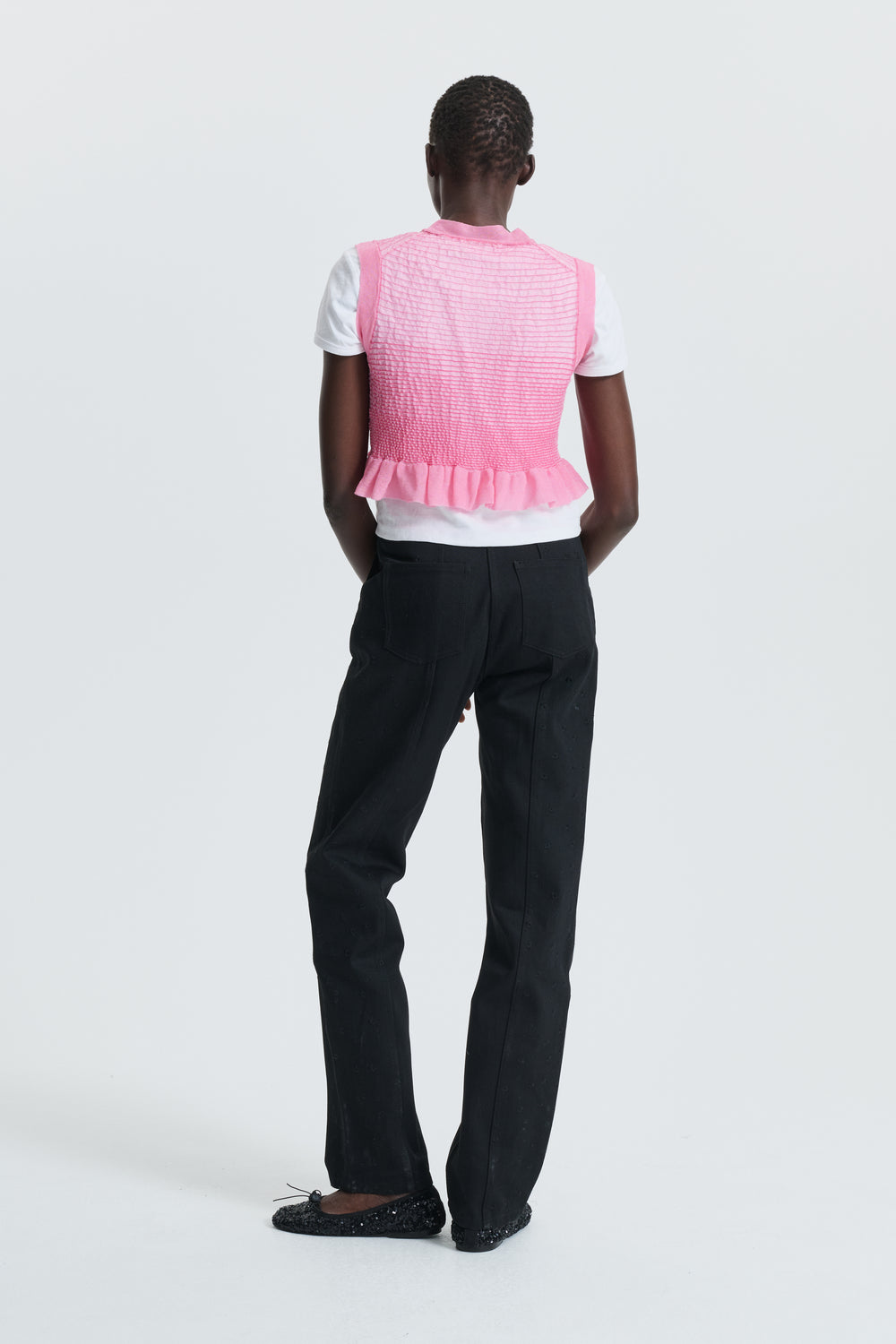 CBCELIA | VEST SHEER SUMMER KNIT PINK