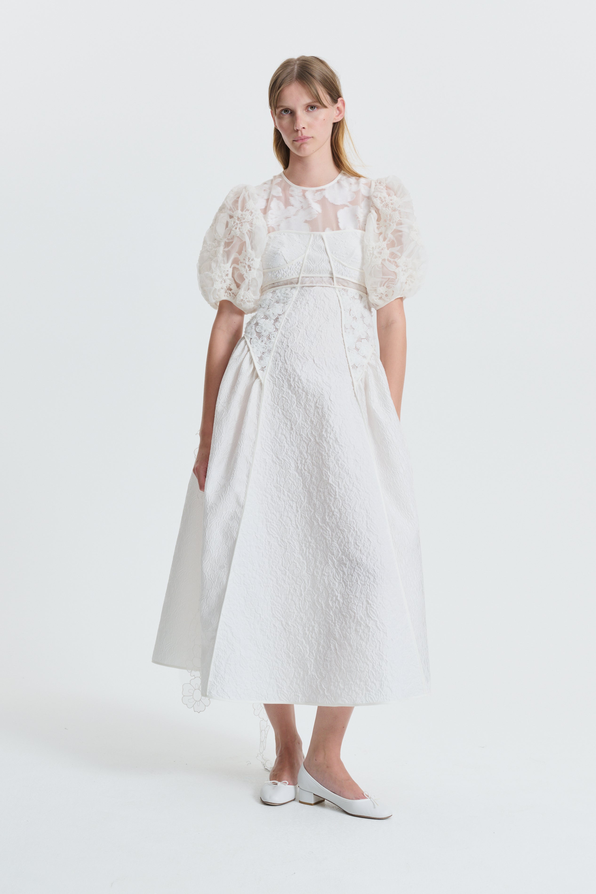 CLEMENTINE | GOWN PATCHWORK WHITE