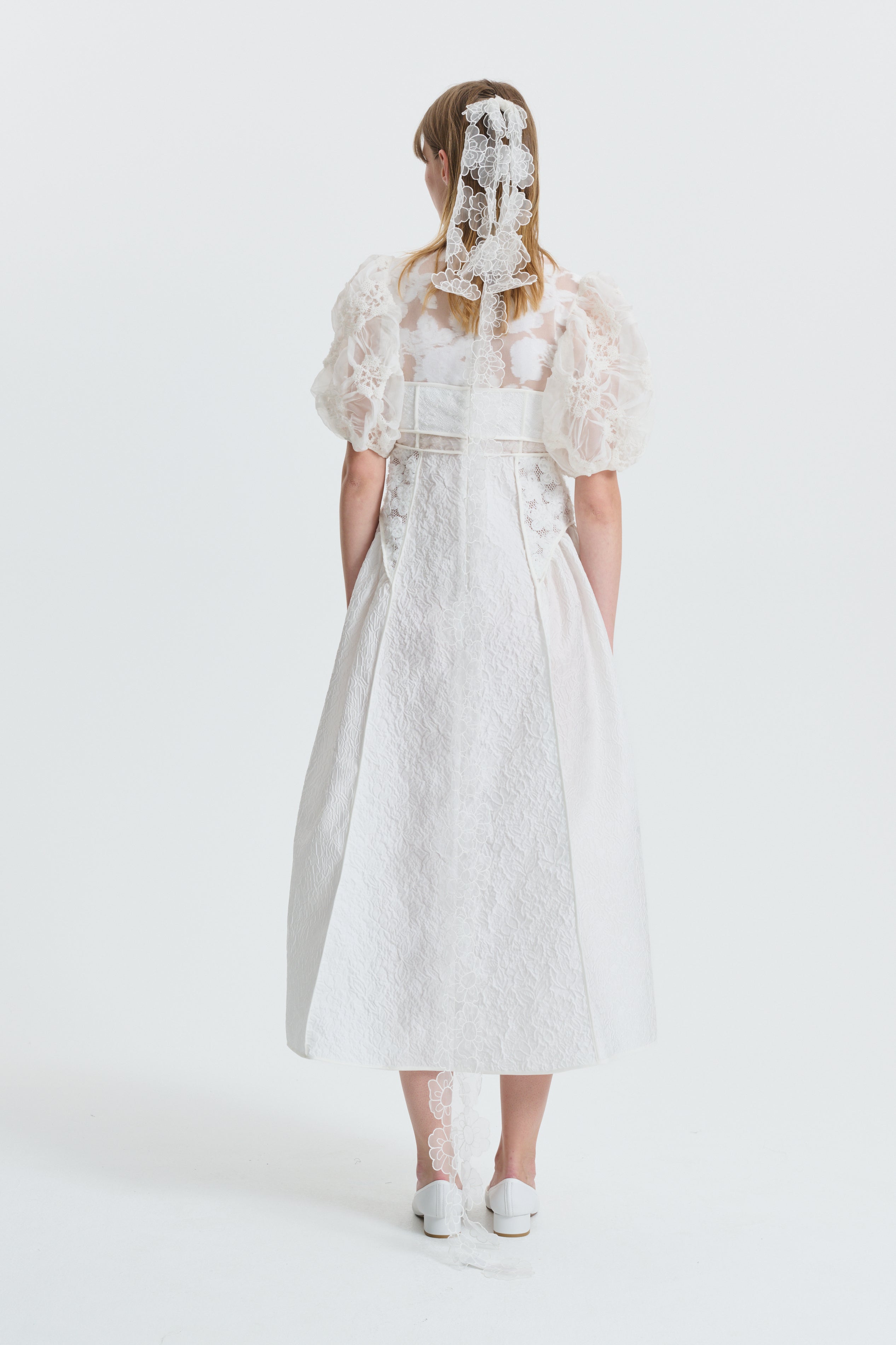 CLEMENTINE | GOWN PATCHWORK WHITE
