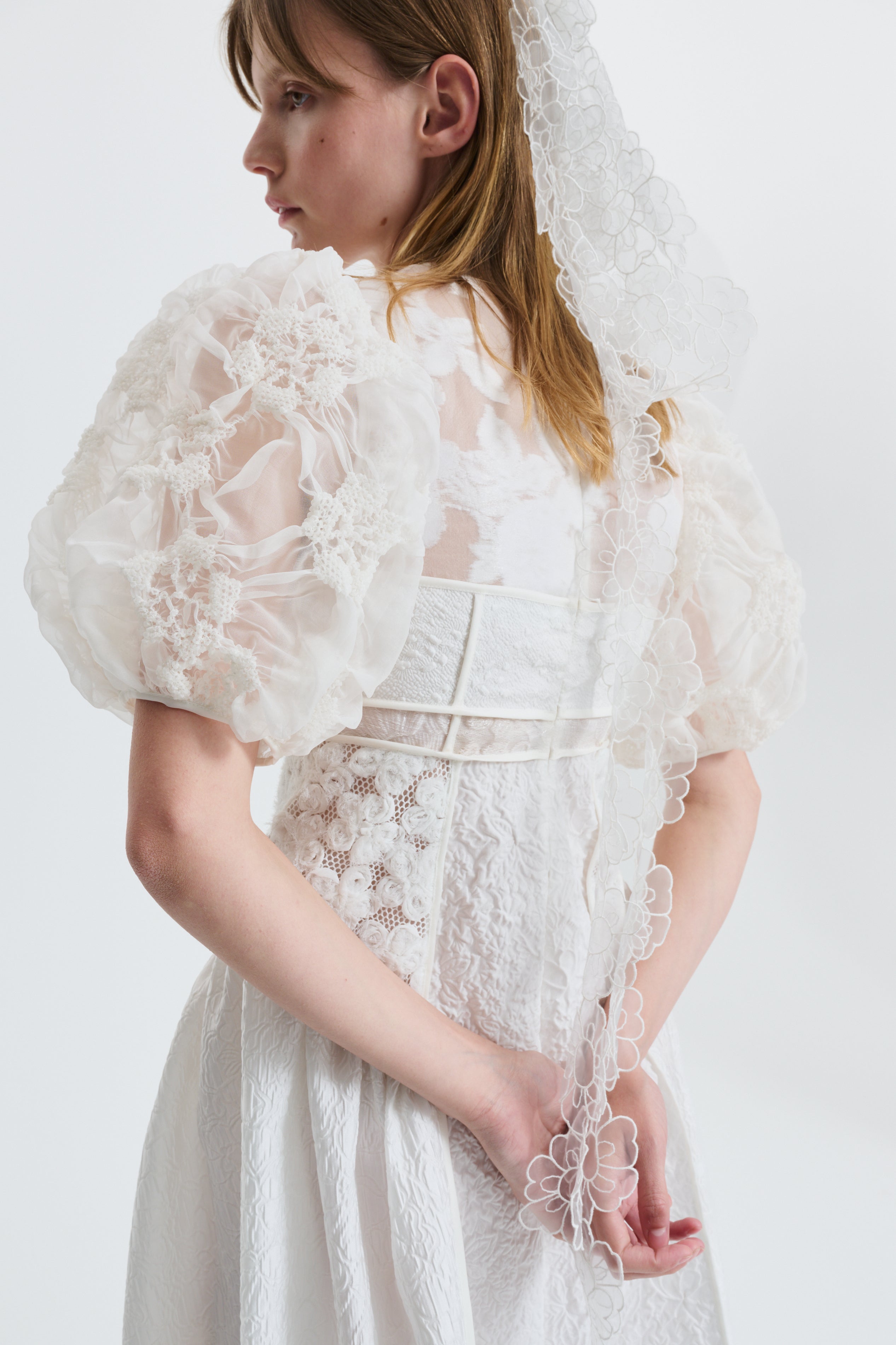 CLEMENTINE | GOWN PATCHWORK WHITE