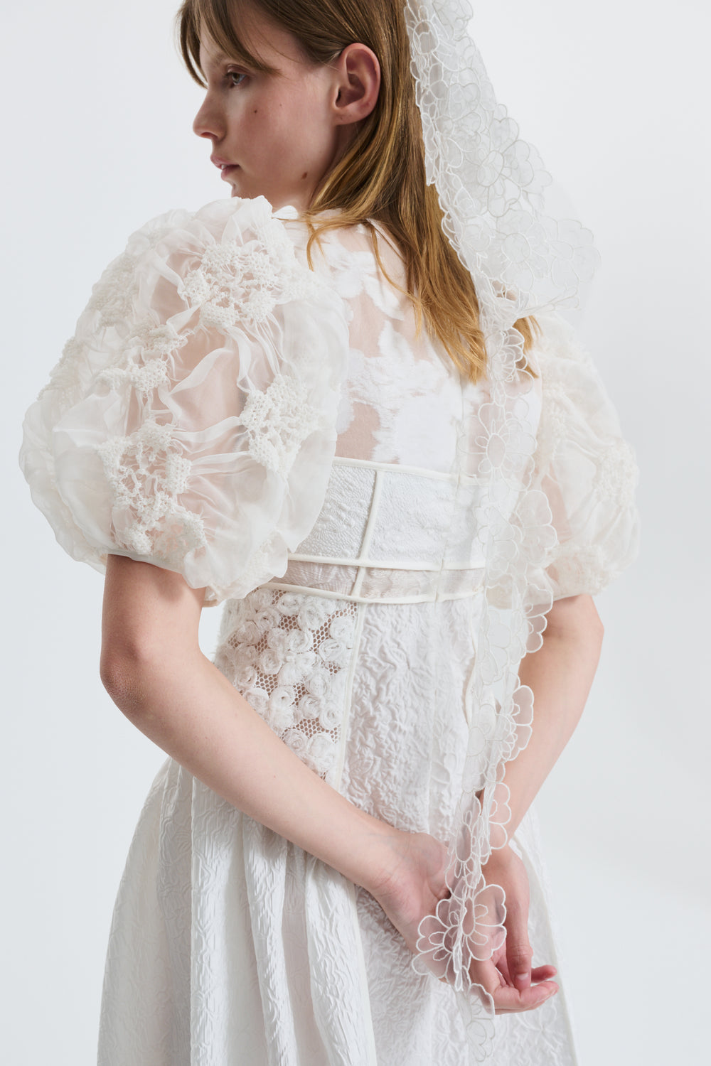 CLEMENTINE | GOWN PATCHWORK WHITE