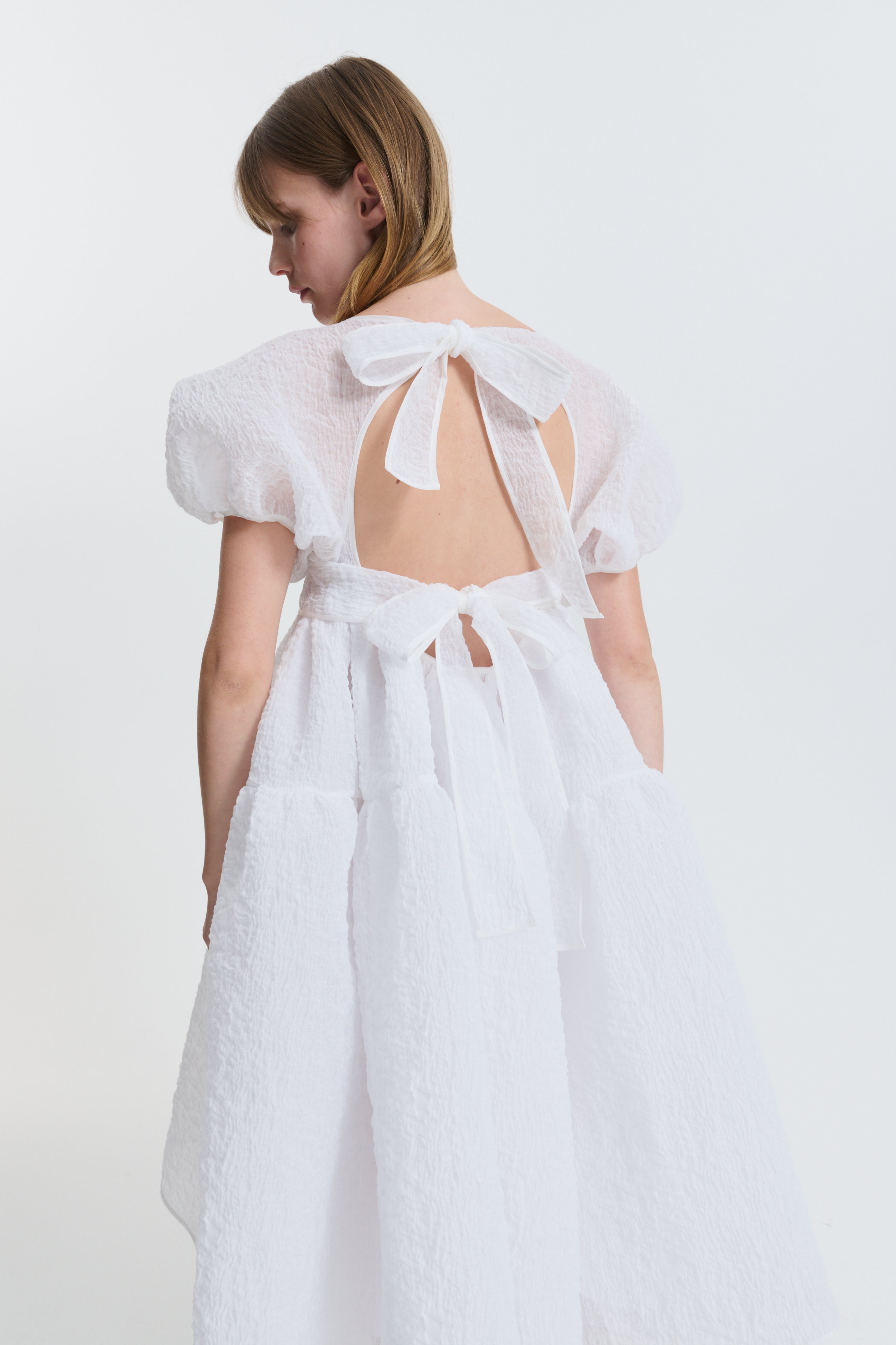 AMMI | DRESS WINTERMERE MATELASSÉ WHITE
