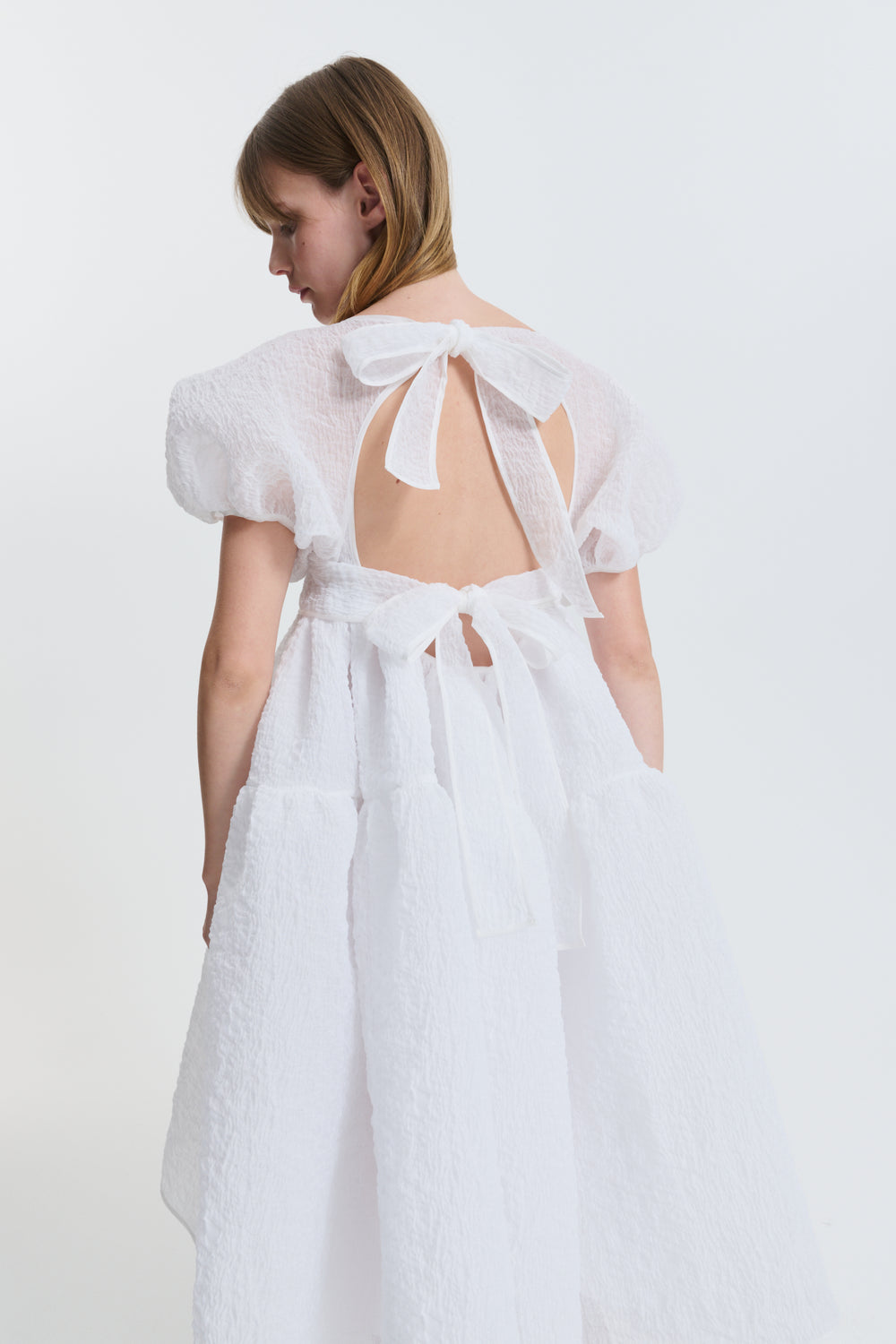 AMMI | DRESS WINTERMERE MATELASSÉ WHITE