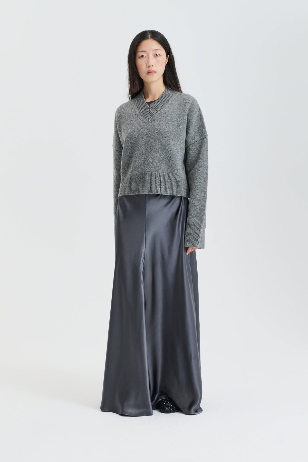 CBFENNE | JUMPER WINTER LAMBSWOOL GREY MELANGE