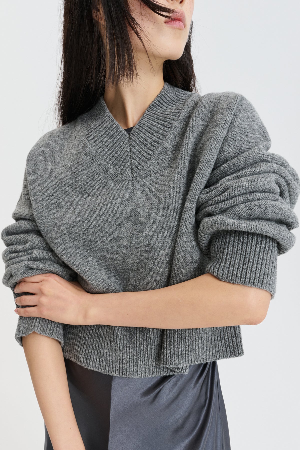 CBFENNE | JUMPER WINTER LAMBSWOOL GREY MELANGE