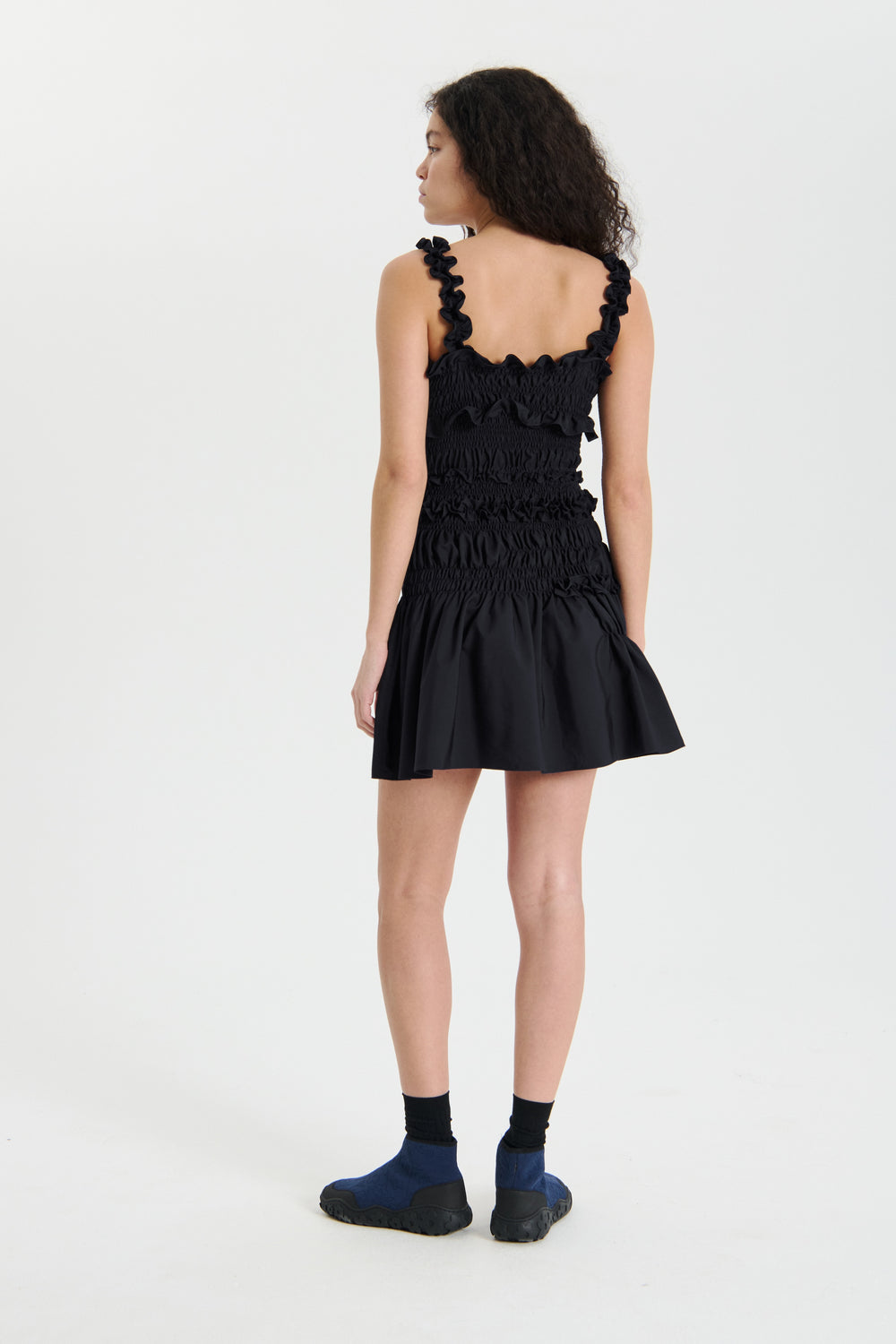 OONA DRESS | RECYCLED FAILLE | BLACK