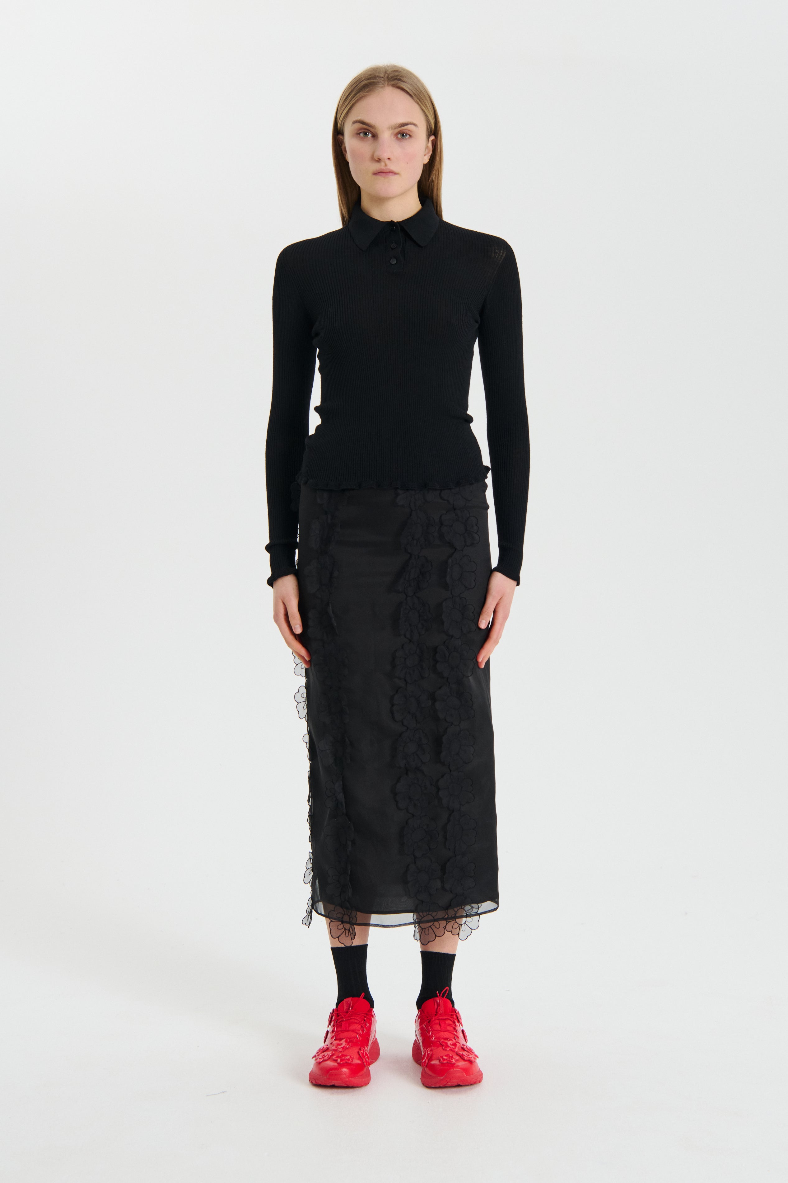 ODA | TOP LIGHTWEIGHT KNIT BLACK