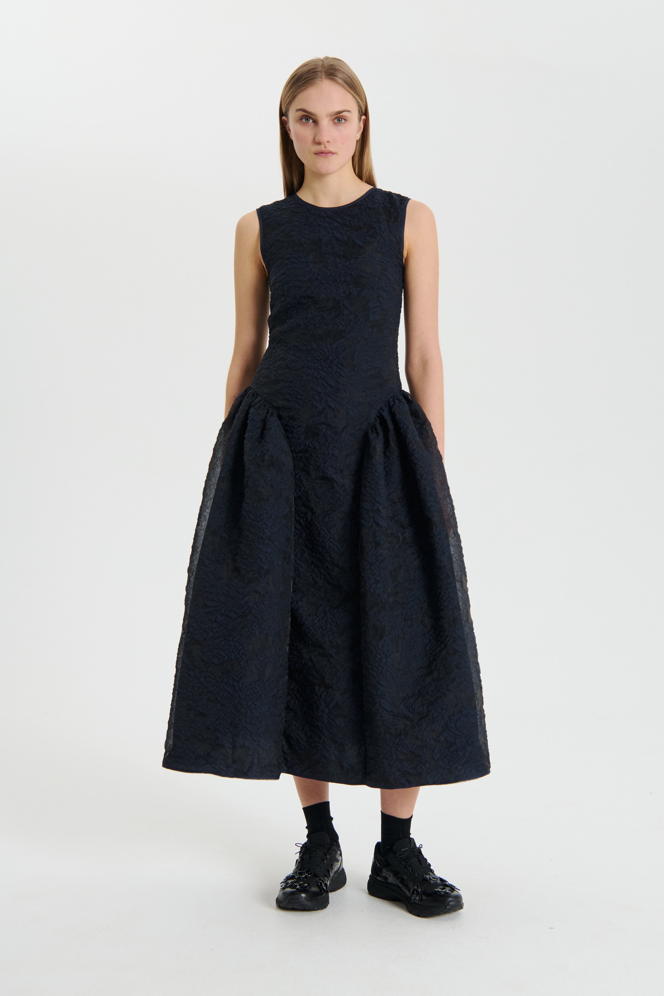 GINE | DRESS POSY MATELASSÉ NAVY
