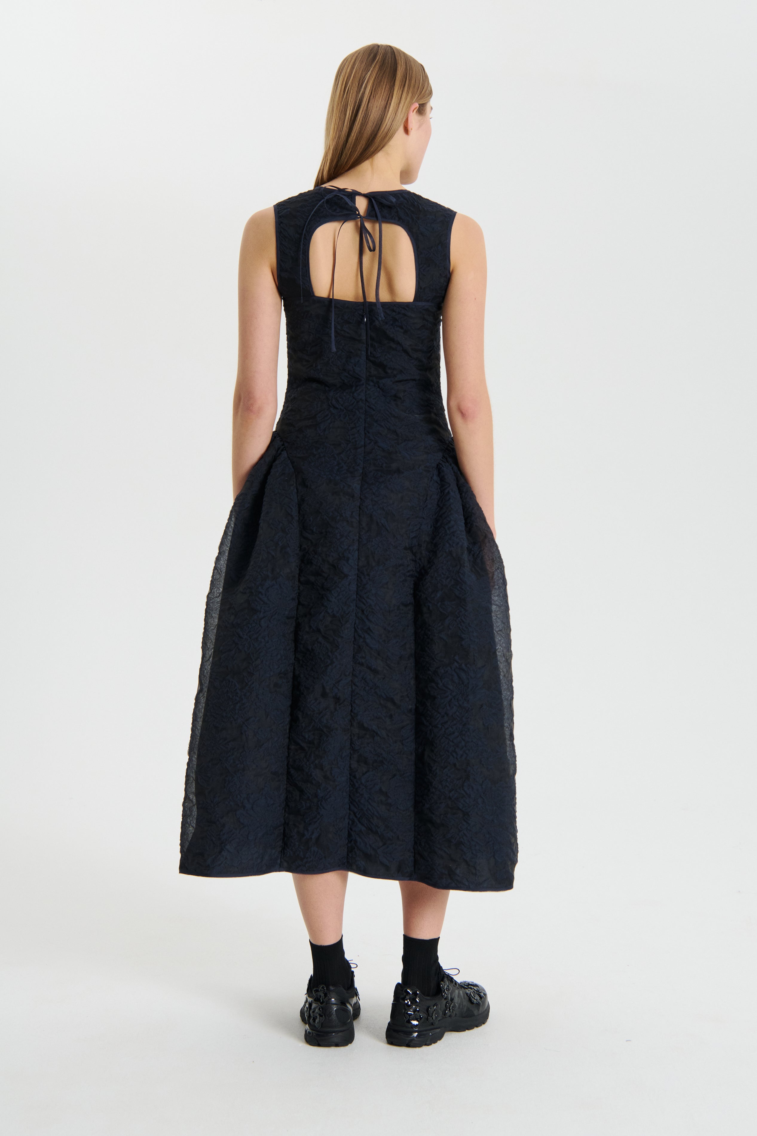 GINE | DRESS POSY MATELASSÉ NAVY