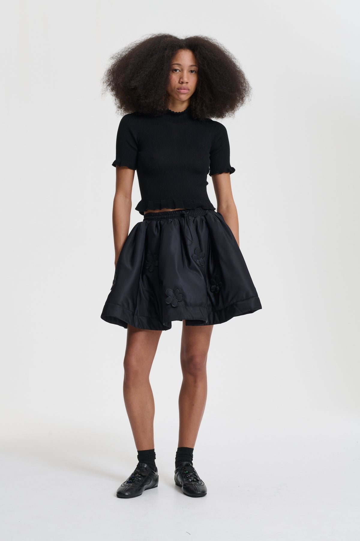 BRUNELLA | SKIRT NYLON BLACK