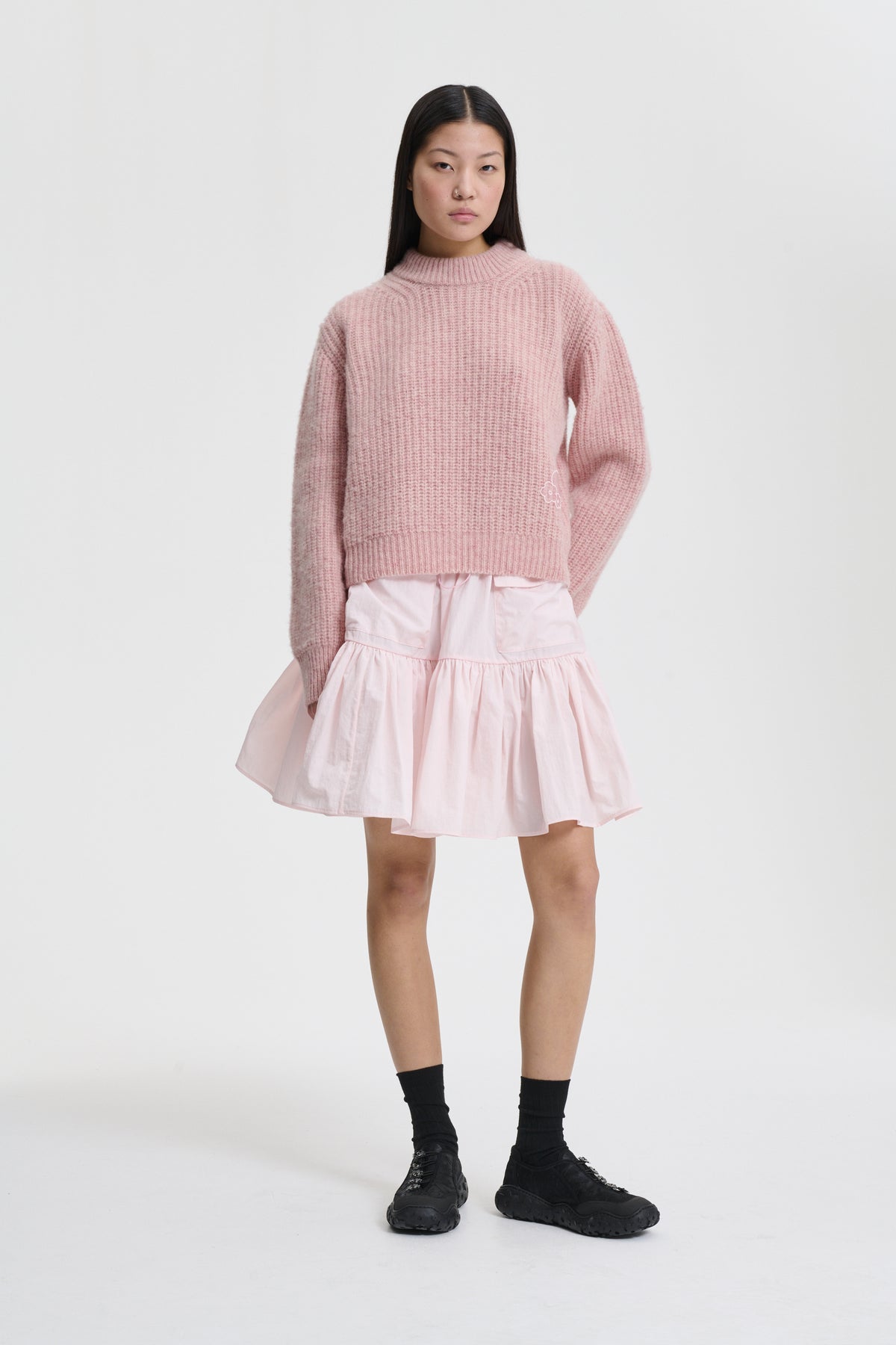 BEGA | PULLOVER FISHERMAN KNIT SOFT PINK