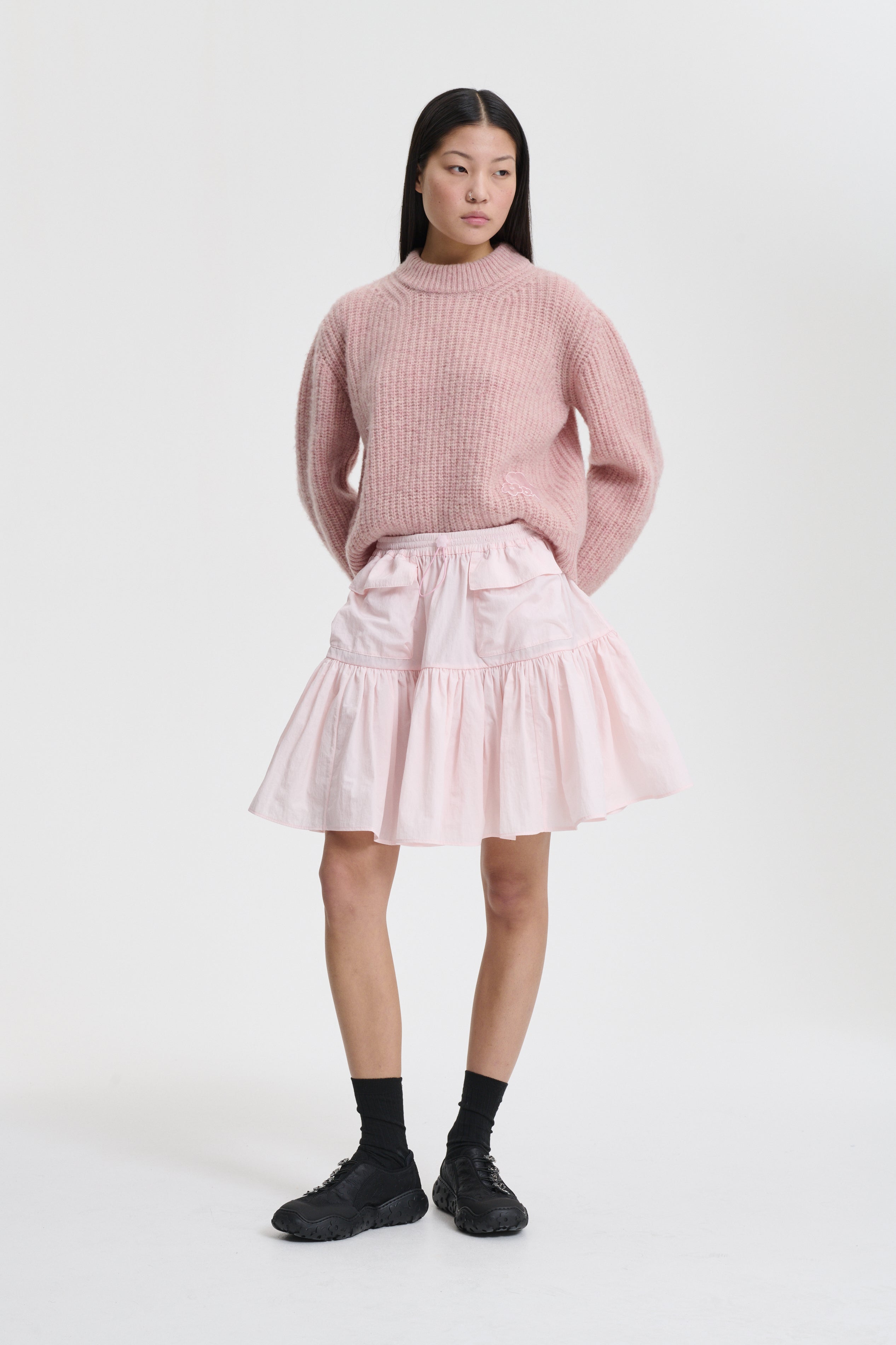 BEGA | PULLOVER FISHERMAN KNIT SOFT PINK