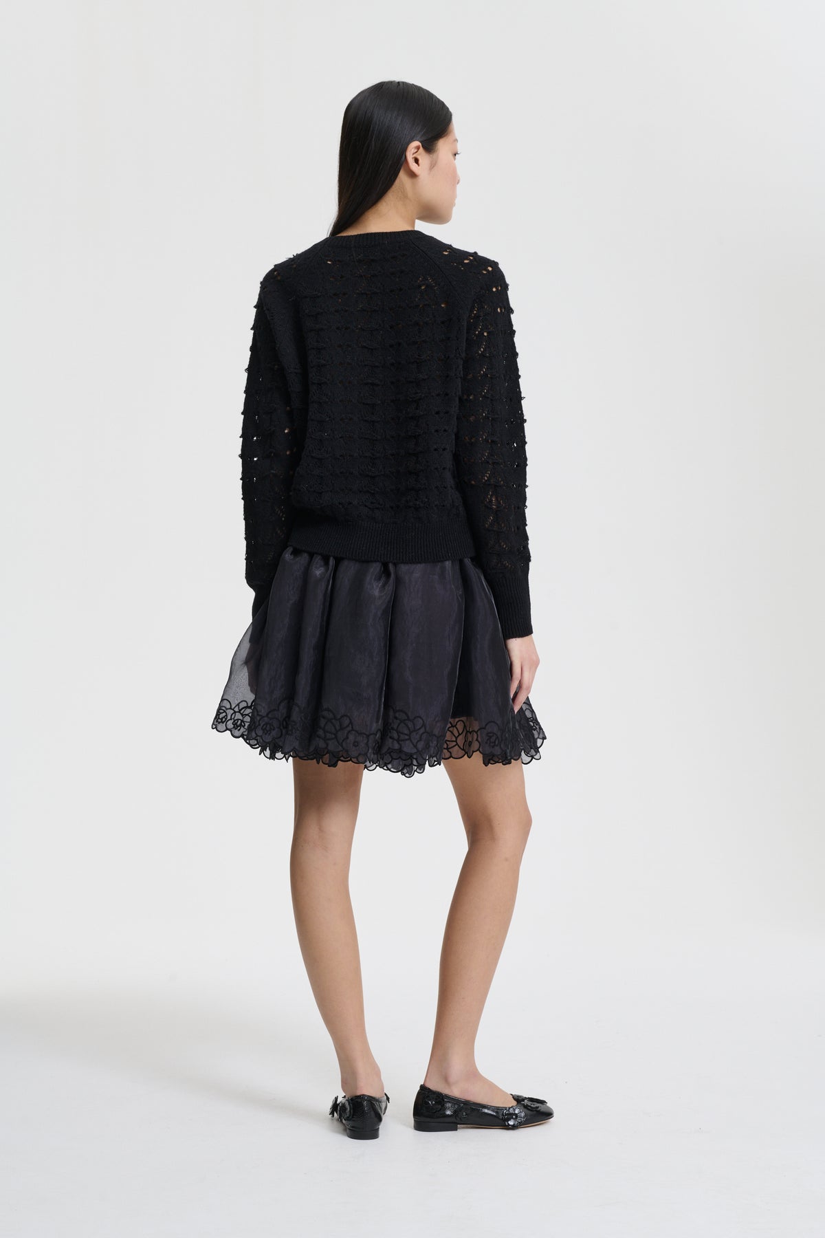 BIDANE | PULLOVER HERITAGE LACE KNIT BLACK