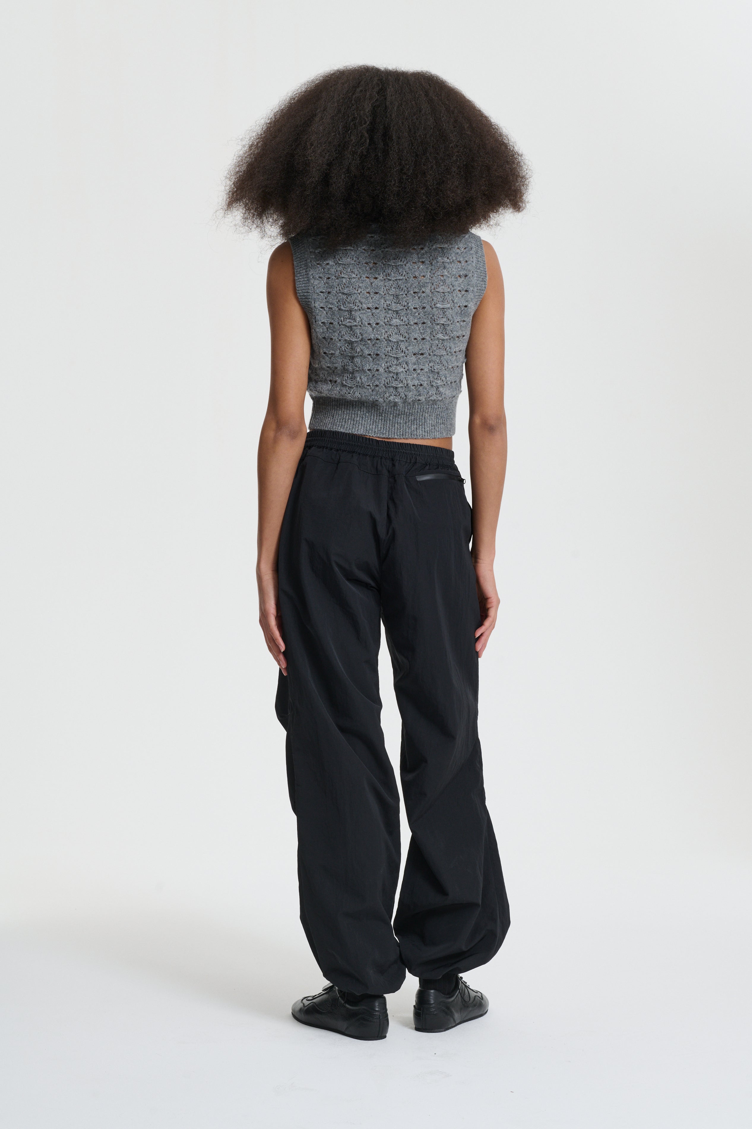 BRISA | VEST HERITAGE LACE KNIT LIGHT GREY