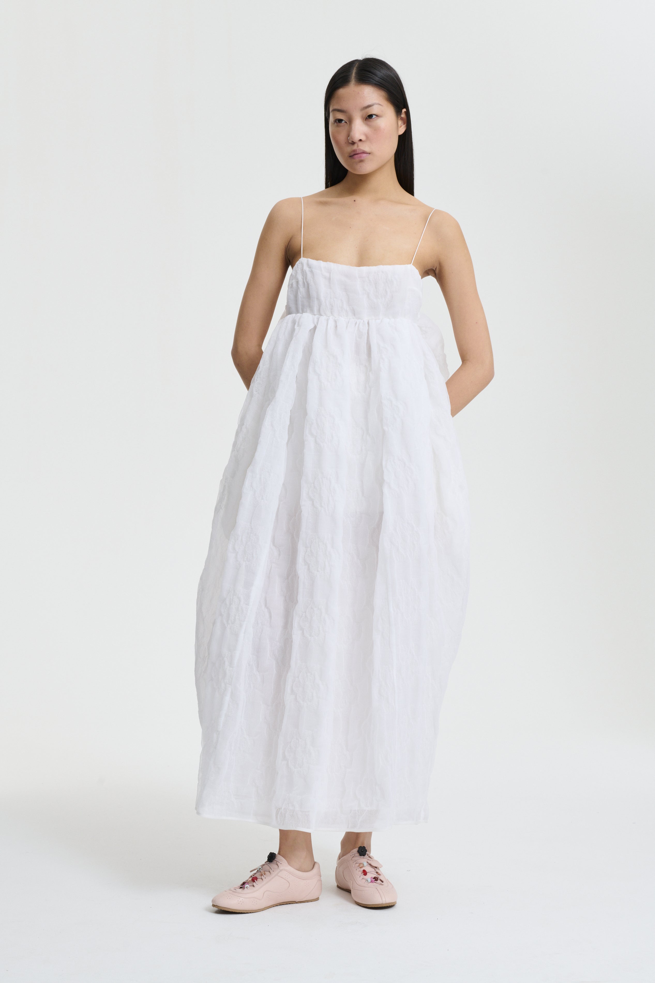 VILMA | DRESS AVENS MATELASSÉ WHITE
