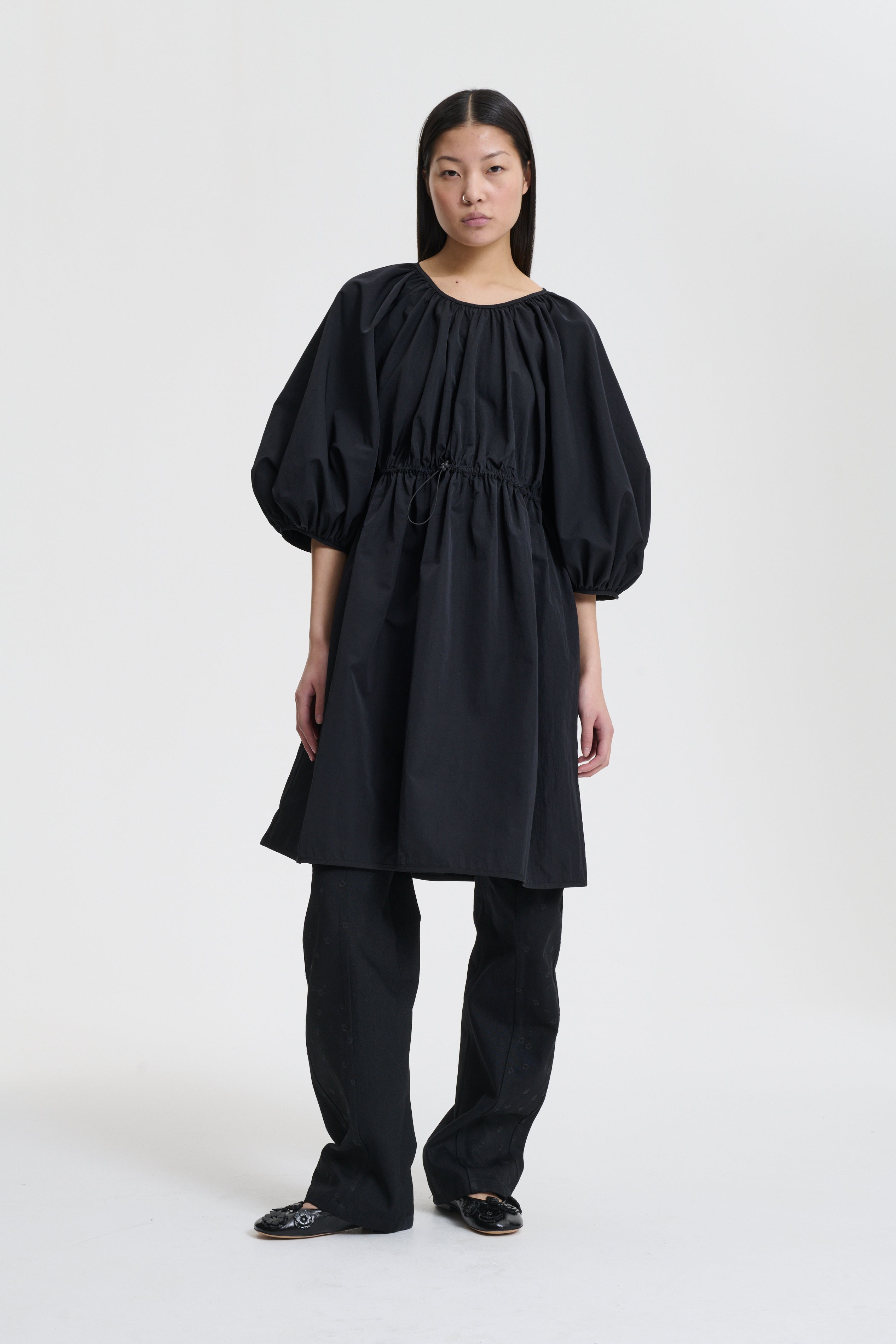 BIRGITTE | DRESS RECYCLED TAFFETA BLACK