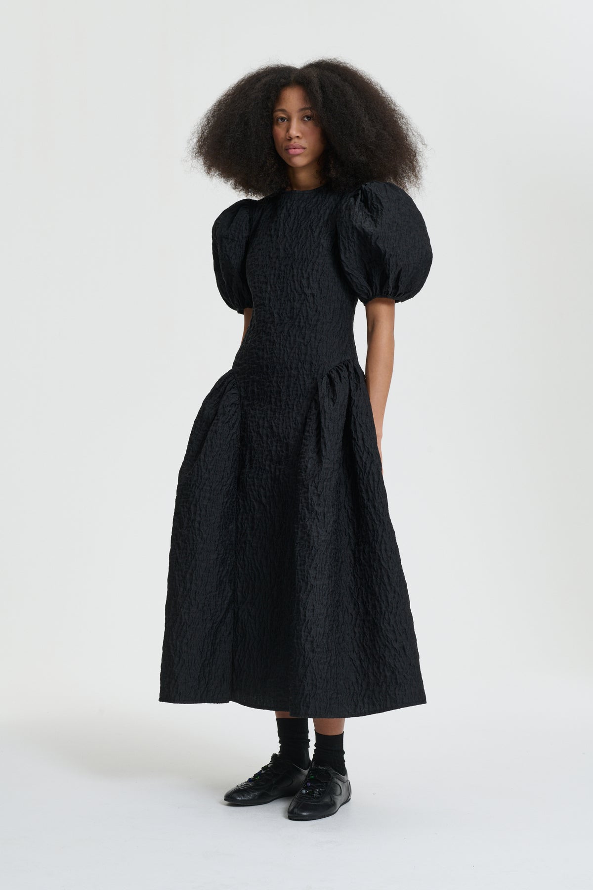 BALI | DRESS LOBELIA MATELASSÉ BLACK