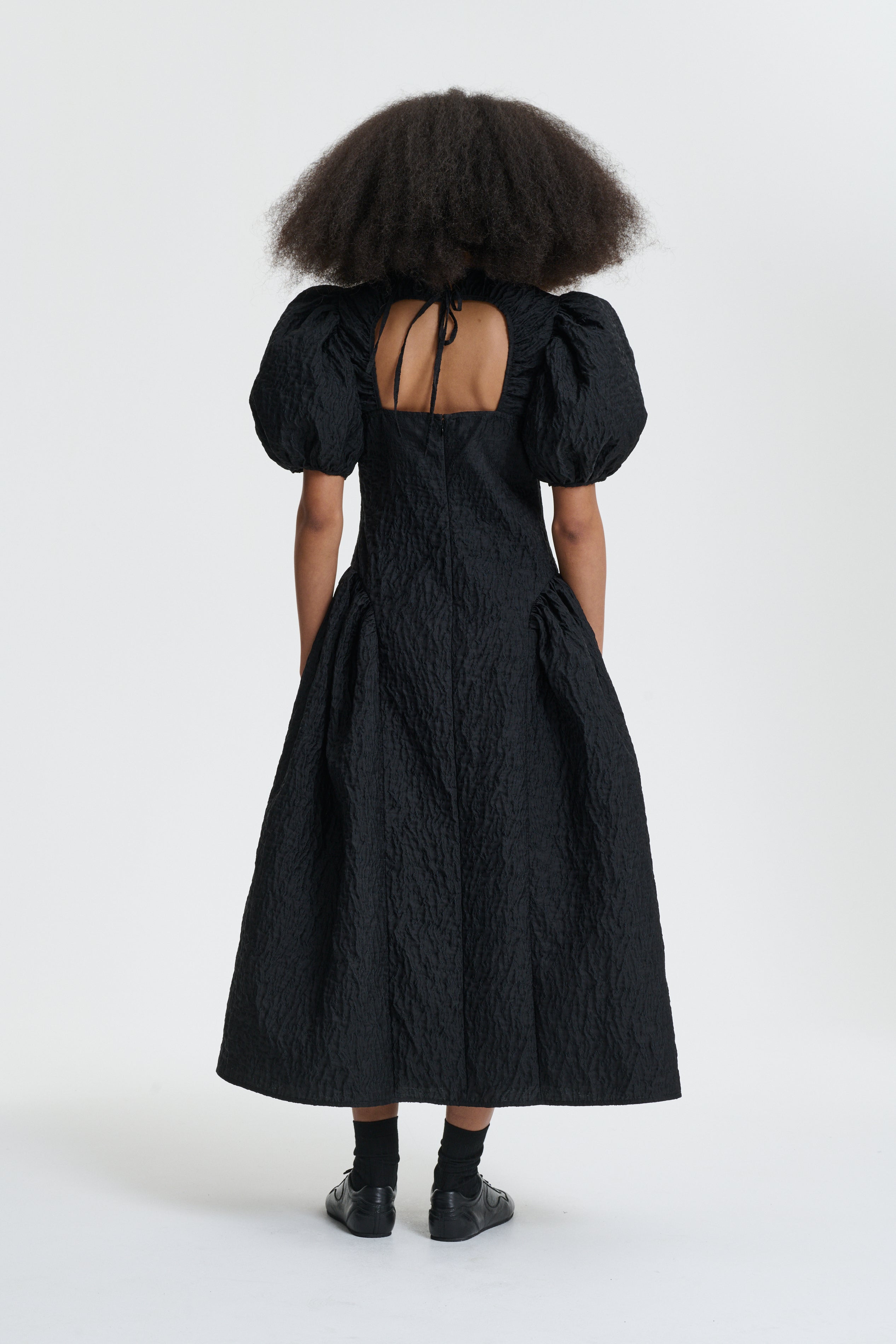 BALI | DRESS LOBELIA MATELASSÉ BLACK