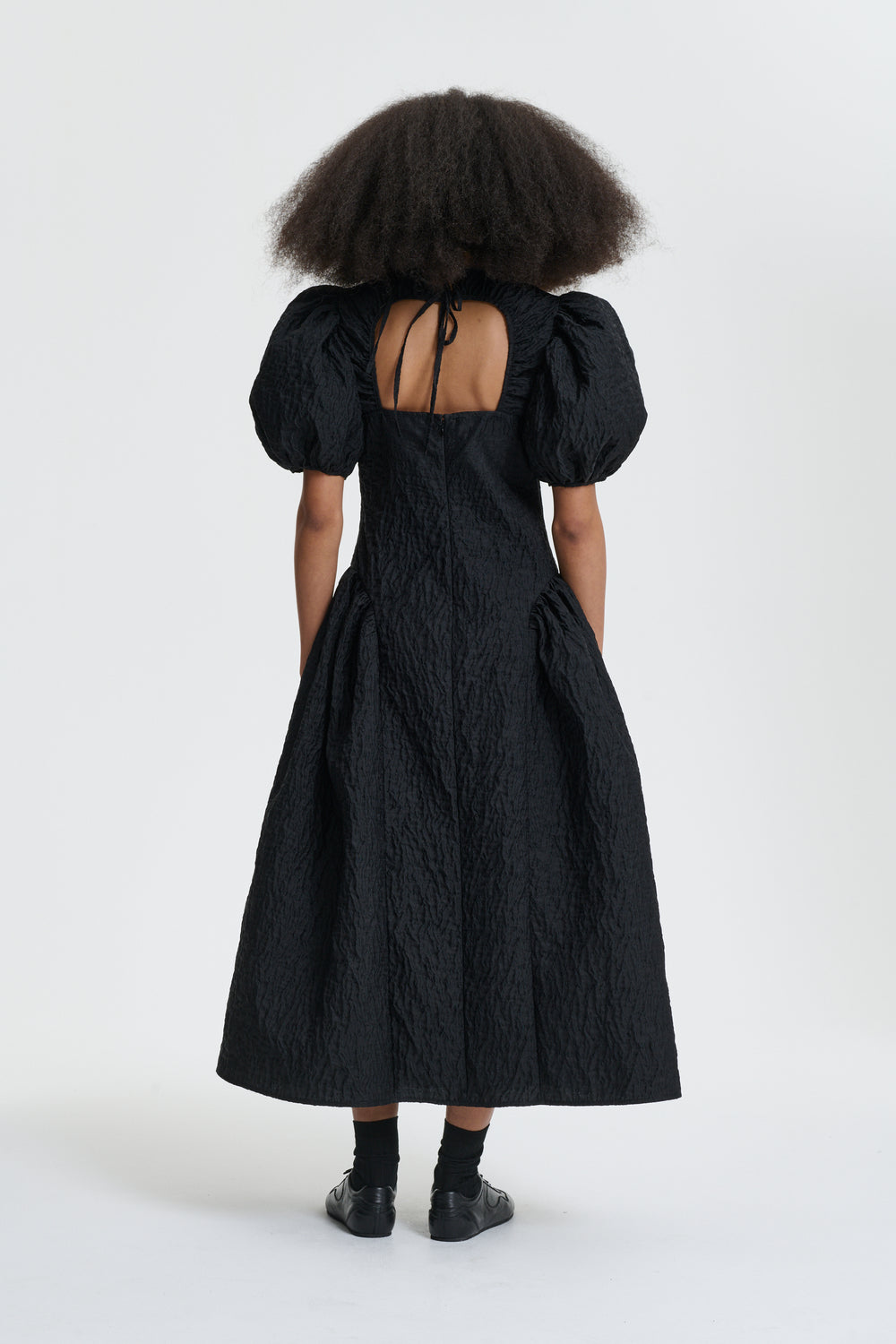 BALI | DRESS LOBELIA MATELASSÉ BLACK
