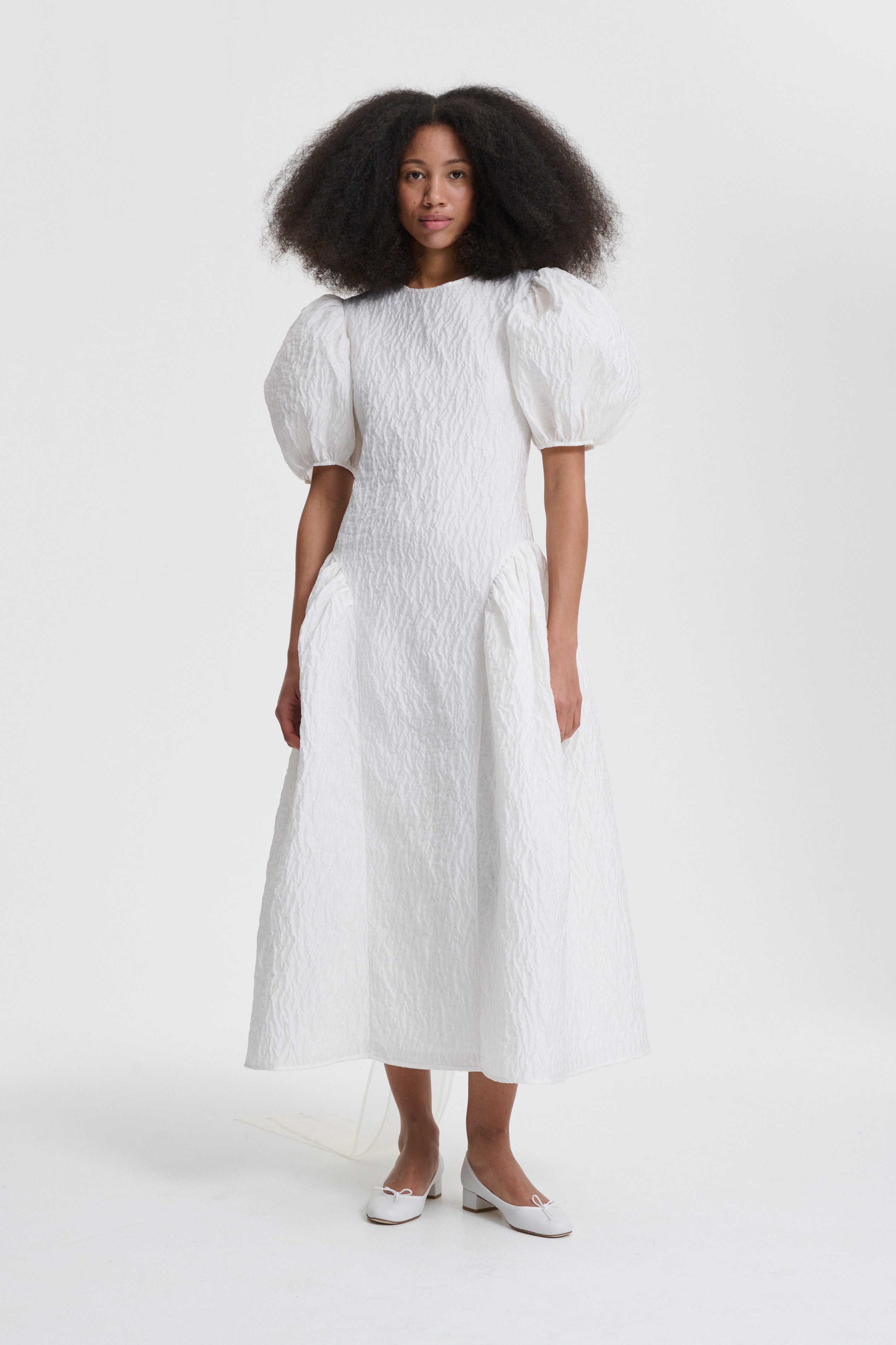 BALI | DRESS LOBELIA MATELASSÉ WHITE BRIDAL