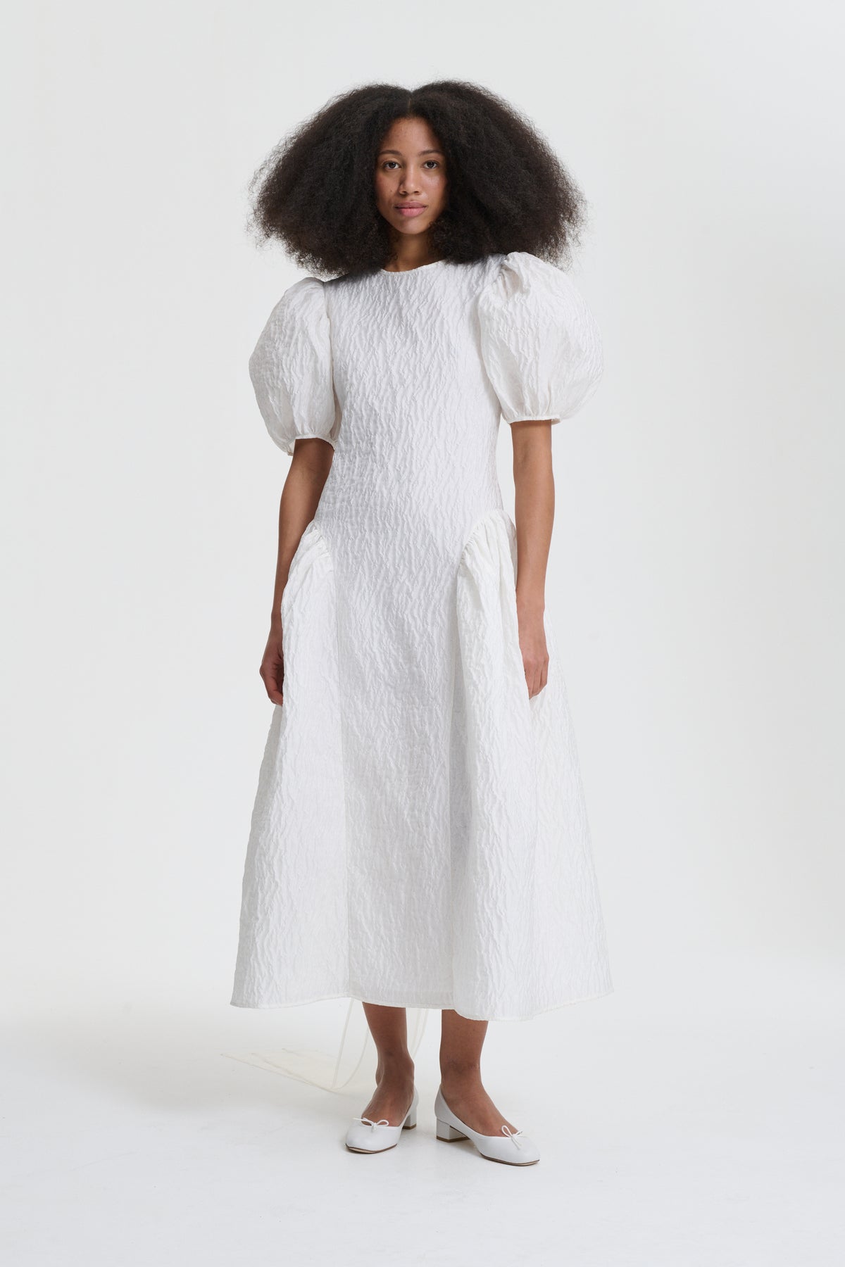 BALI | DRESS LOBELIA MATELASSÉ WHITE BRIDAL