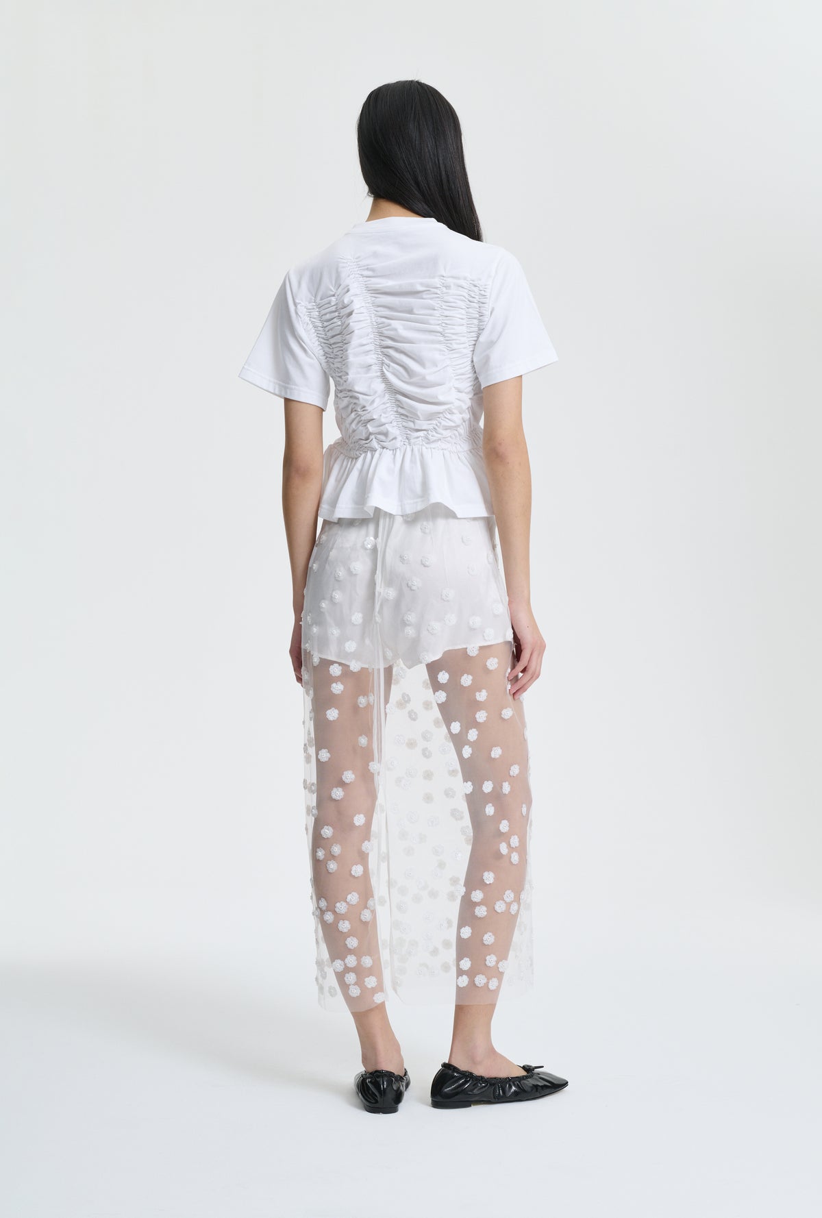 GUS | SKIRT SEQUIN BLOSSOM TULLE WHITE