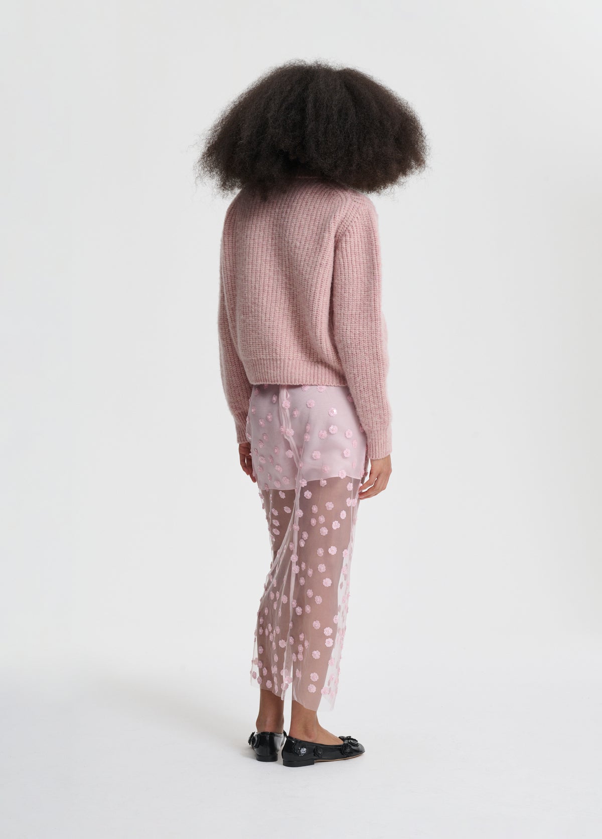 GUS | SKIRT SEQUIN BLOSSOM TULLE BLUSH PINK