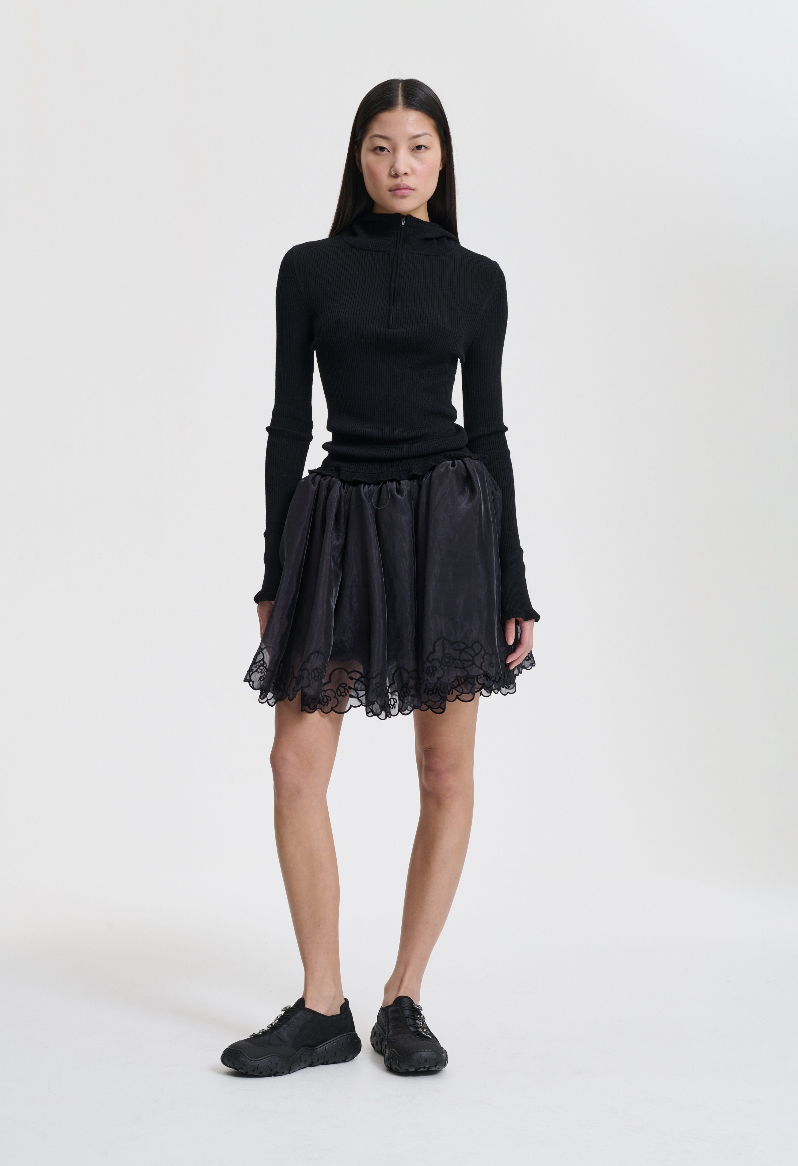 BIBIANA | SKIRT LIQUID MYRTIA BLACK