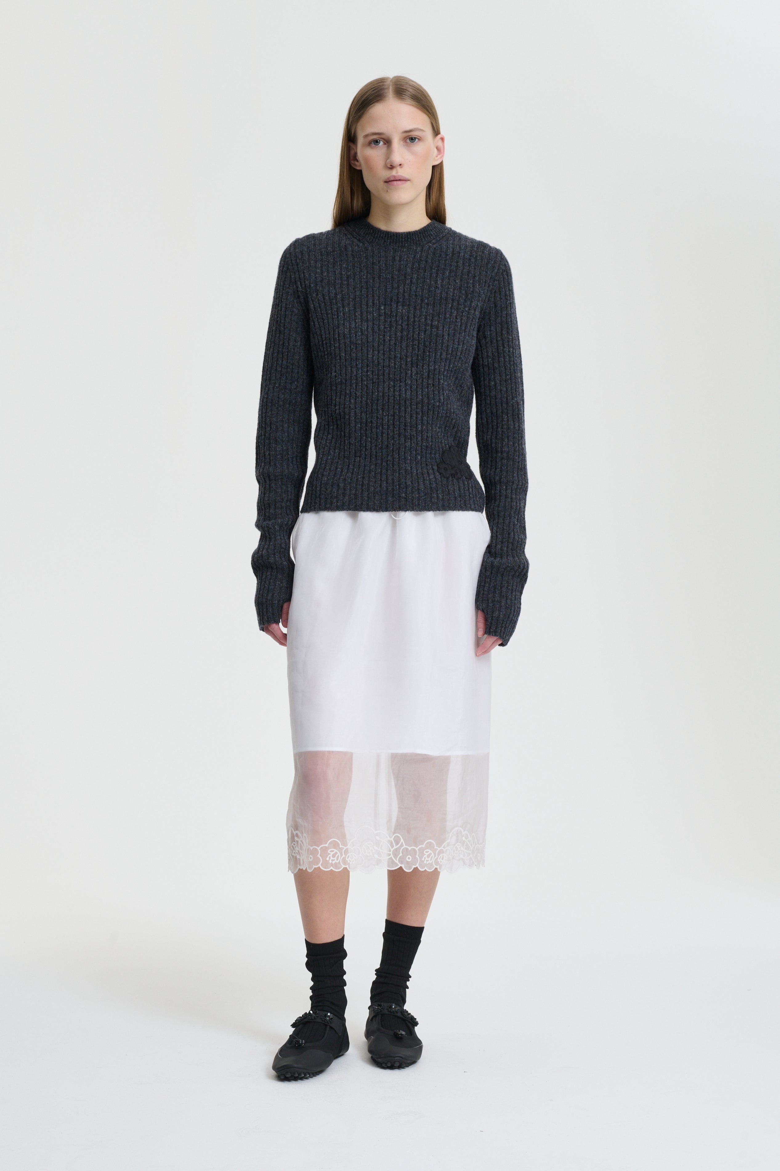 BRIA | SKIRT LIQUID MYRTIA WHITE