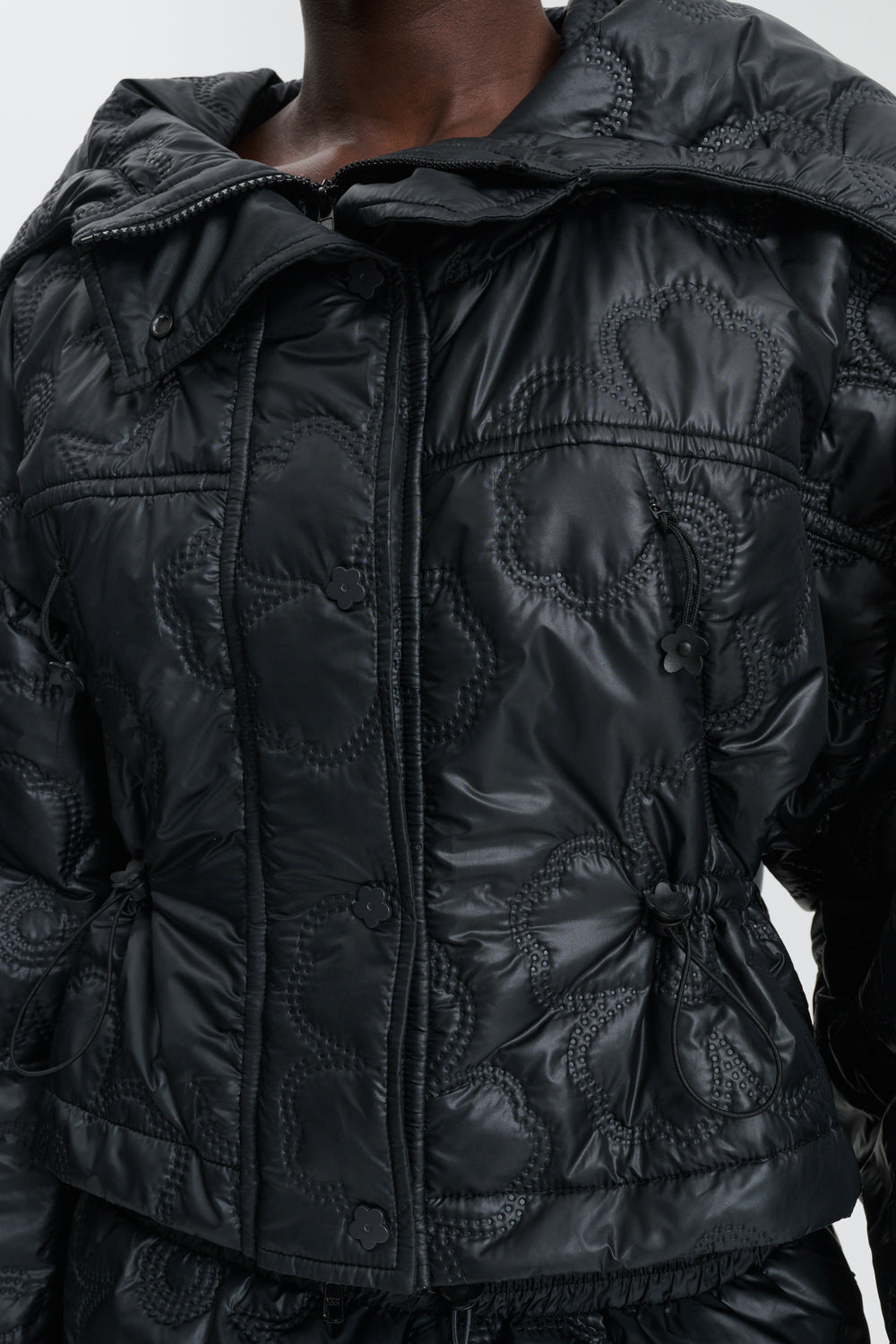 CBFLAVO | JACKET FLORAL EMBOSSMENT BLACK
