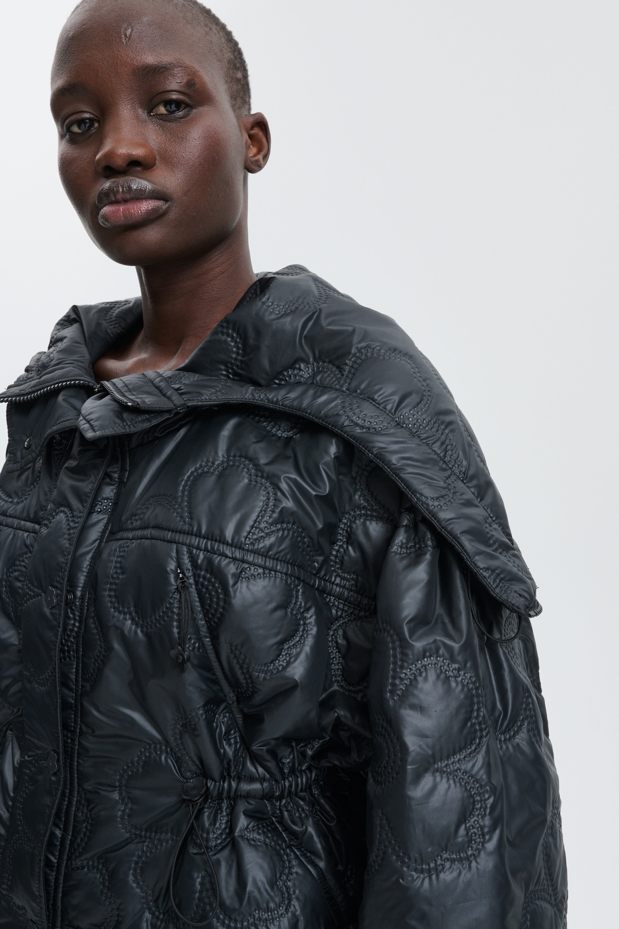 CBFLAVO | JACKET FLORAL EMBOSSMENT BLACK