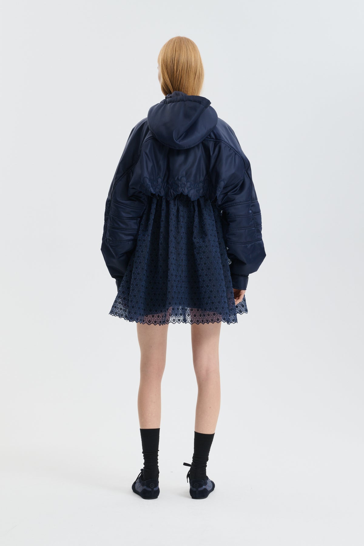 CBFINNUR | JACKET EMB TECHNICAL NYLON NAVY