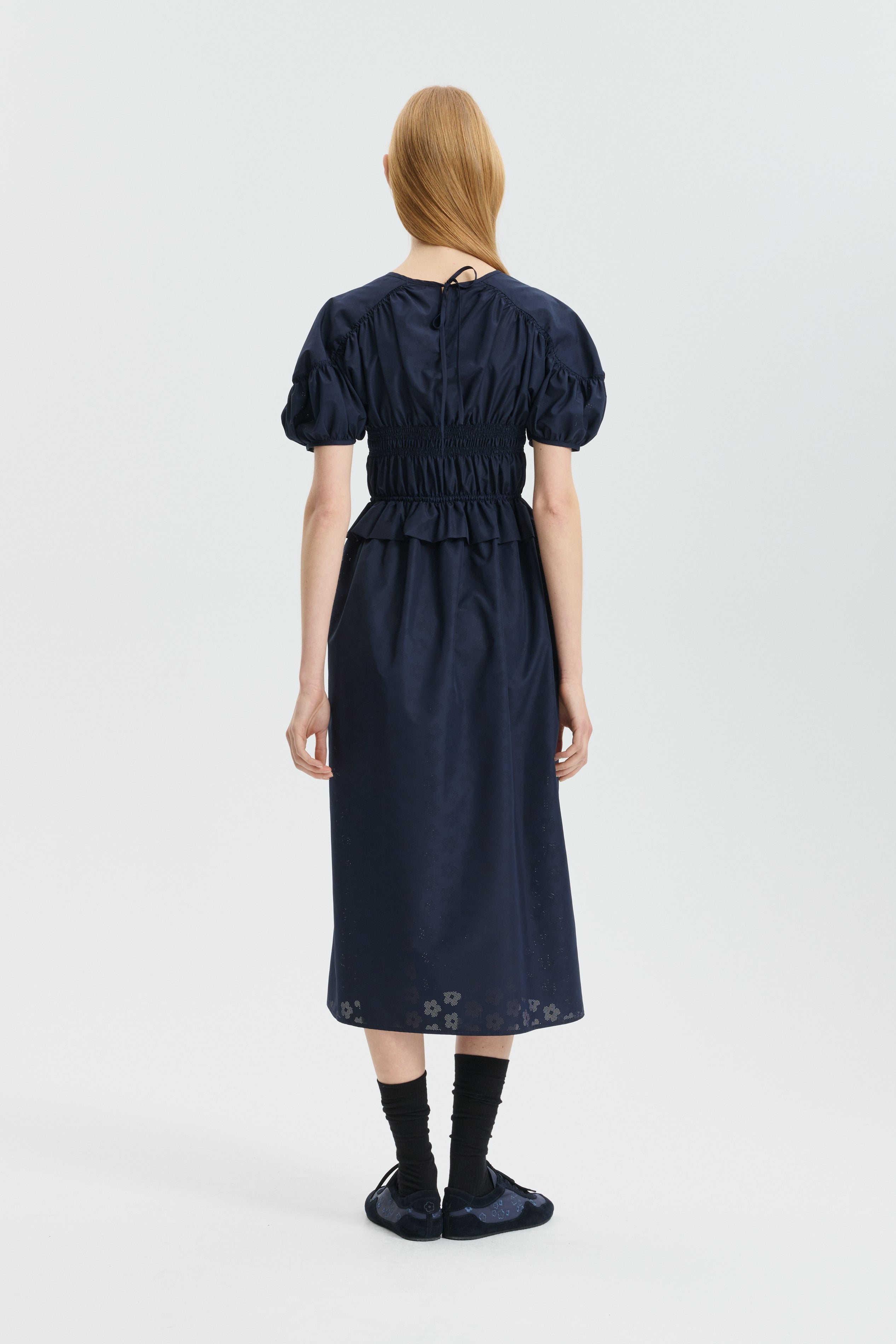 CBBETSY | DRESS PERFORATE WINDFLOWER NAVY