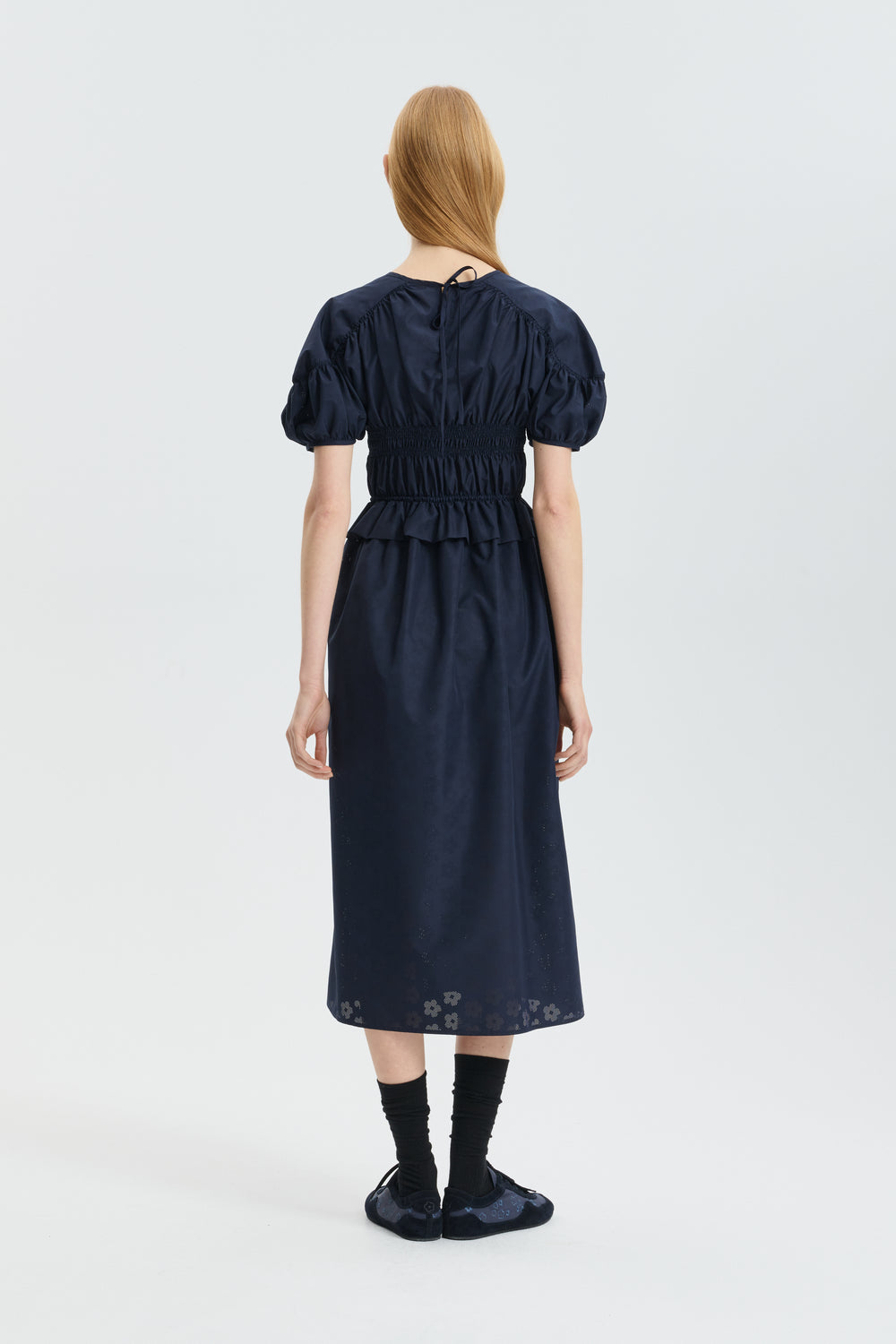 CBBETSY | DRESS PERFORATE WINDFLOWER NAVY