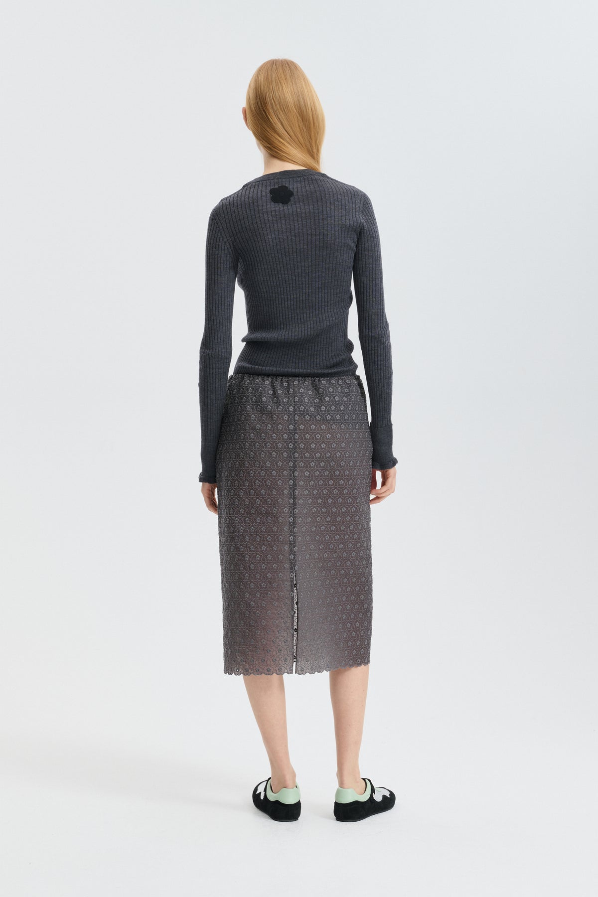 CBBRIA | SKIRT MEADOW EMBROIDERY GREY