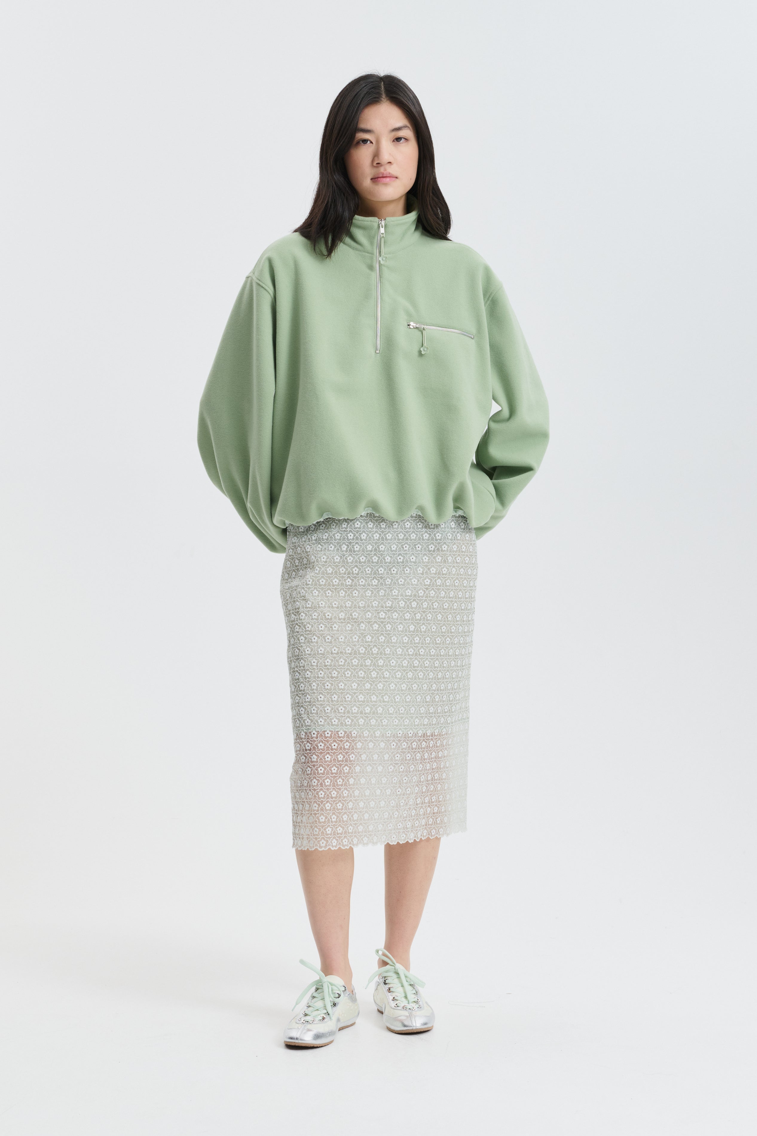 CBBRIA | SKIRT MEADOW EMBROIDERY MINT
